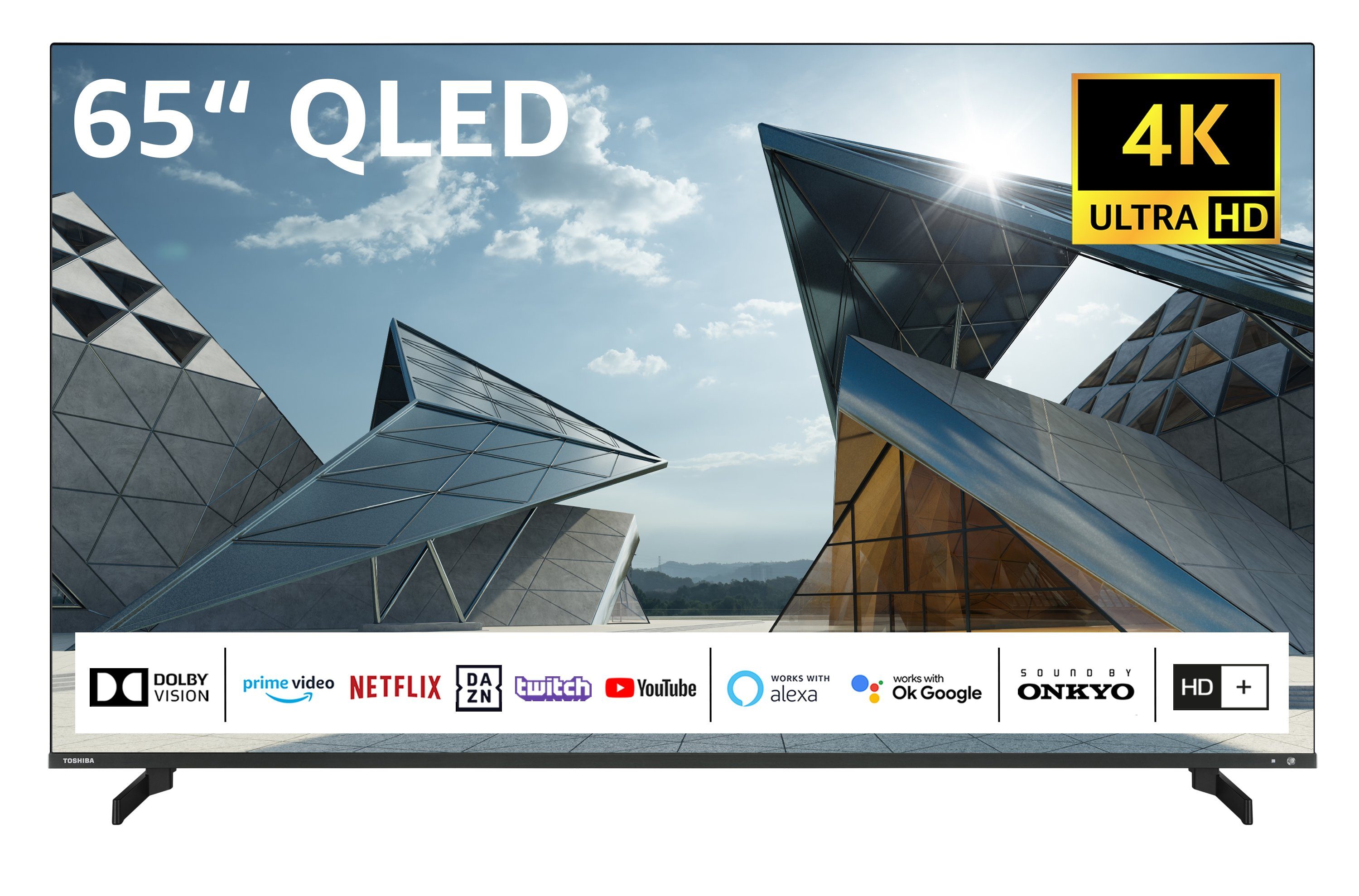 Smart Zoll, HD) QLED-Fernseher by - TV, HDR Onkyo Ultra Dolby Triple-Tuner, Vision, Inkl. Toshiba cm/65 6 Sound 65QL5D63DAY HD, Monate 4K (164