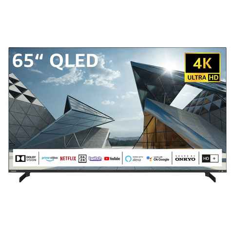 Toshiba 65QL5D63DAY QLED-Fernseher (164 cm/65 Zoll, 4K Ultra HD, Smart TV, HDR Dolby Vision, Triple-Tuner, Sound by Onkyo - Inkl. 6 Monate HD)