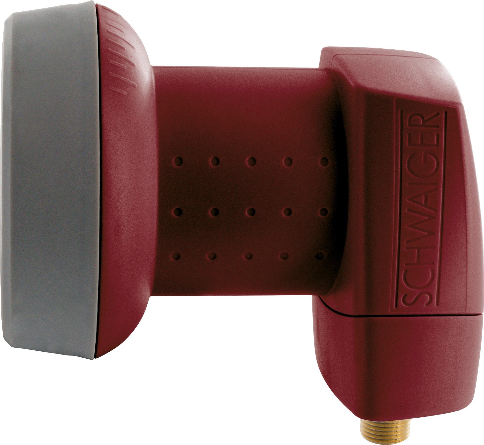 Schwaiger 714326 Universal-Single-LNB (für 1 Teilnehmer, herausziehbare Wetterschutzabdeckung, ziegelrot)