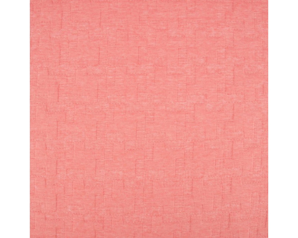 Thumbnail - SCHÖNER LEBEN. Stoff Bekleidungsstoff Jacquard Sweat Relief geometrisch pink meliert 1,55m