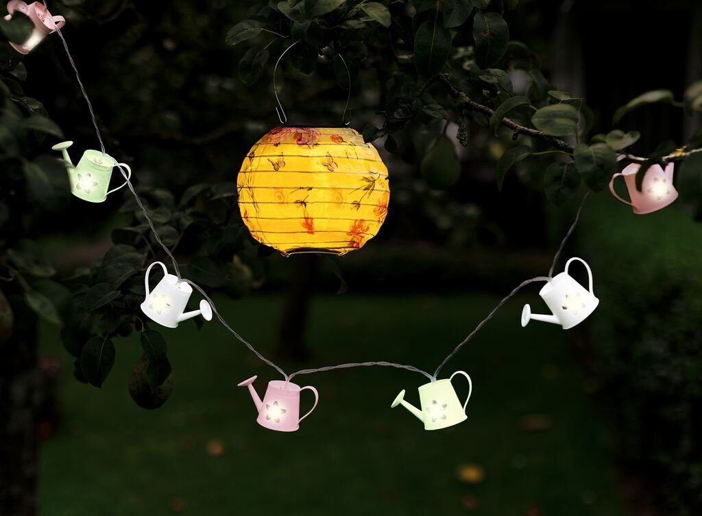 moses Solar-Lichterkette LED Blatt & Solarleuchte Gießkännchen Blüte