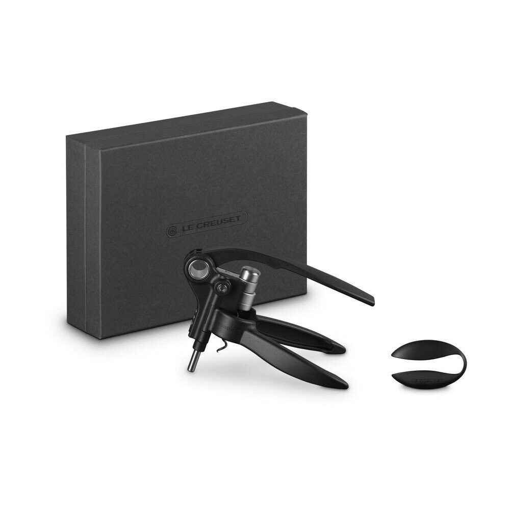 LE CREUSET Korkenzieher Hebelkorkenzieher Leverpull LM-250 19 cm schwarz, Kunststoff