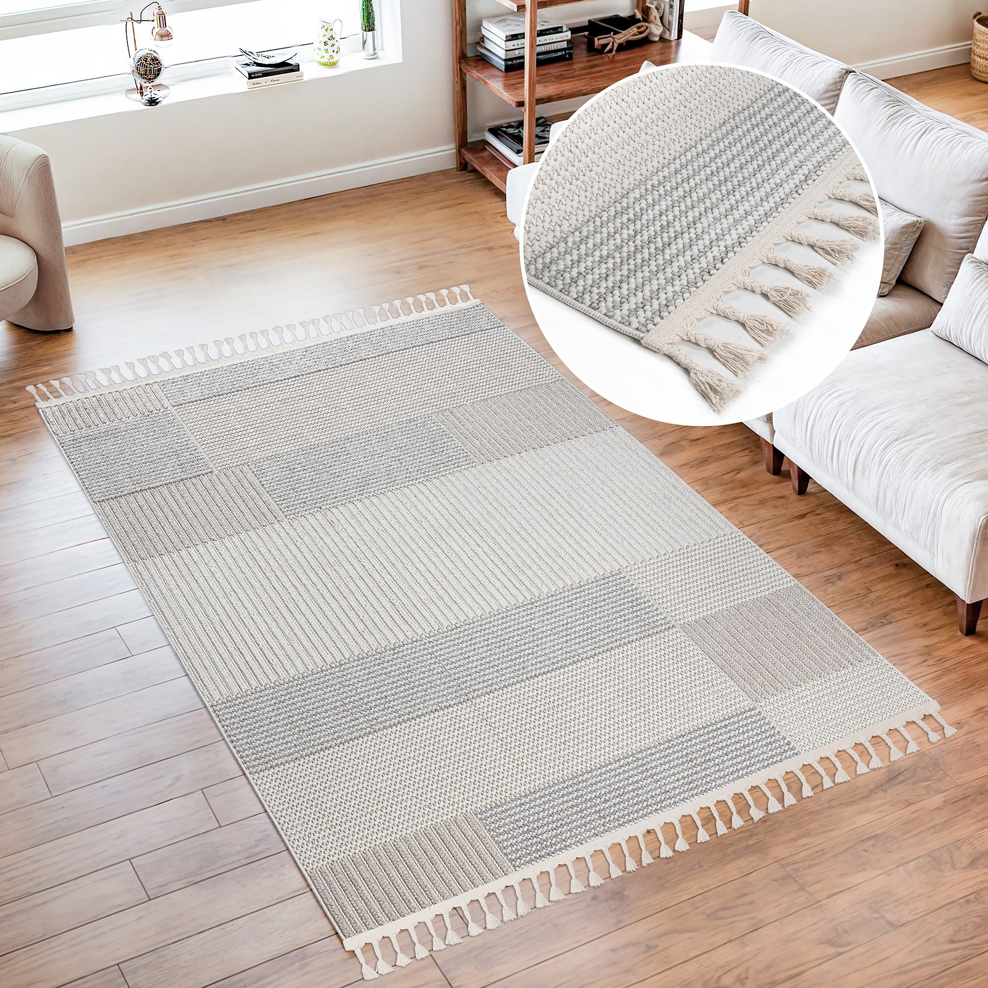 my home Teppich Nathan, rechteckig, Höhe: günstig online kaufen