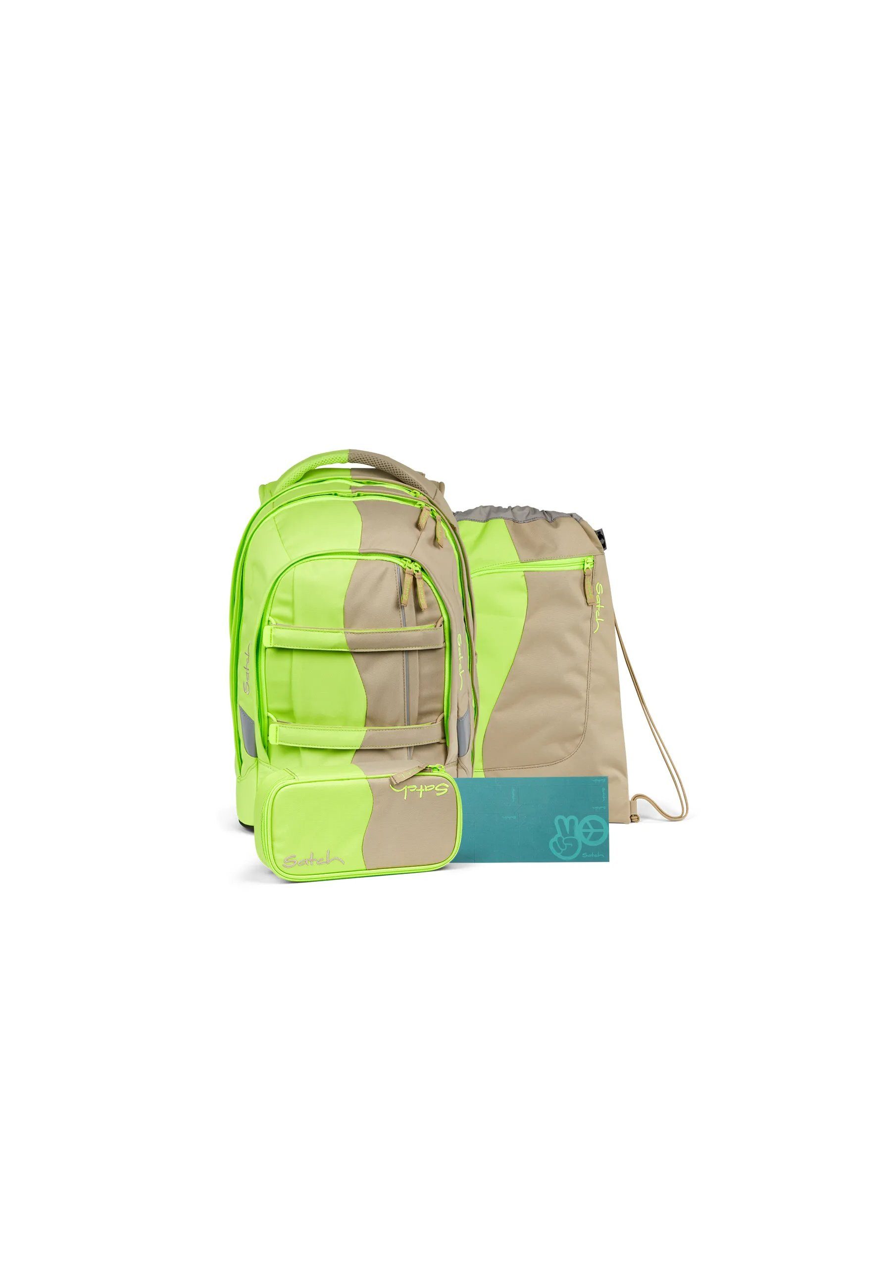 Satch Schulranzen pack Bundle (4-tlg., 4-teiliges Set), größenverstellbares Rückensystem
