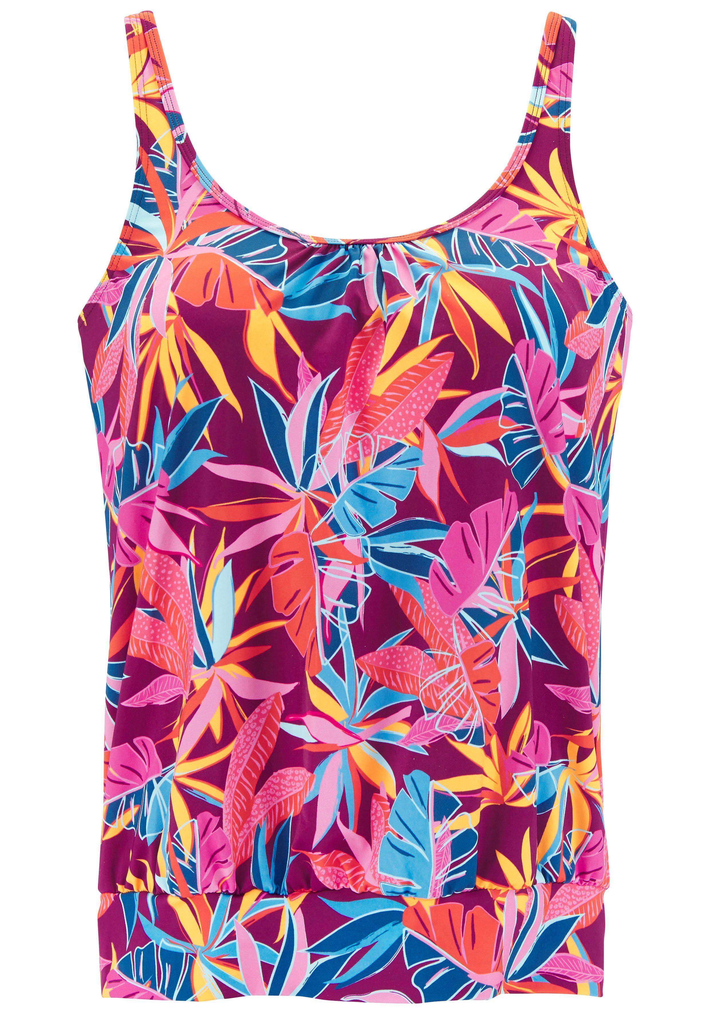 Buffalo Tankini-Top Soleil, mit modischem Blätterdruck günstig online kaufen