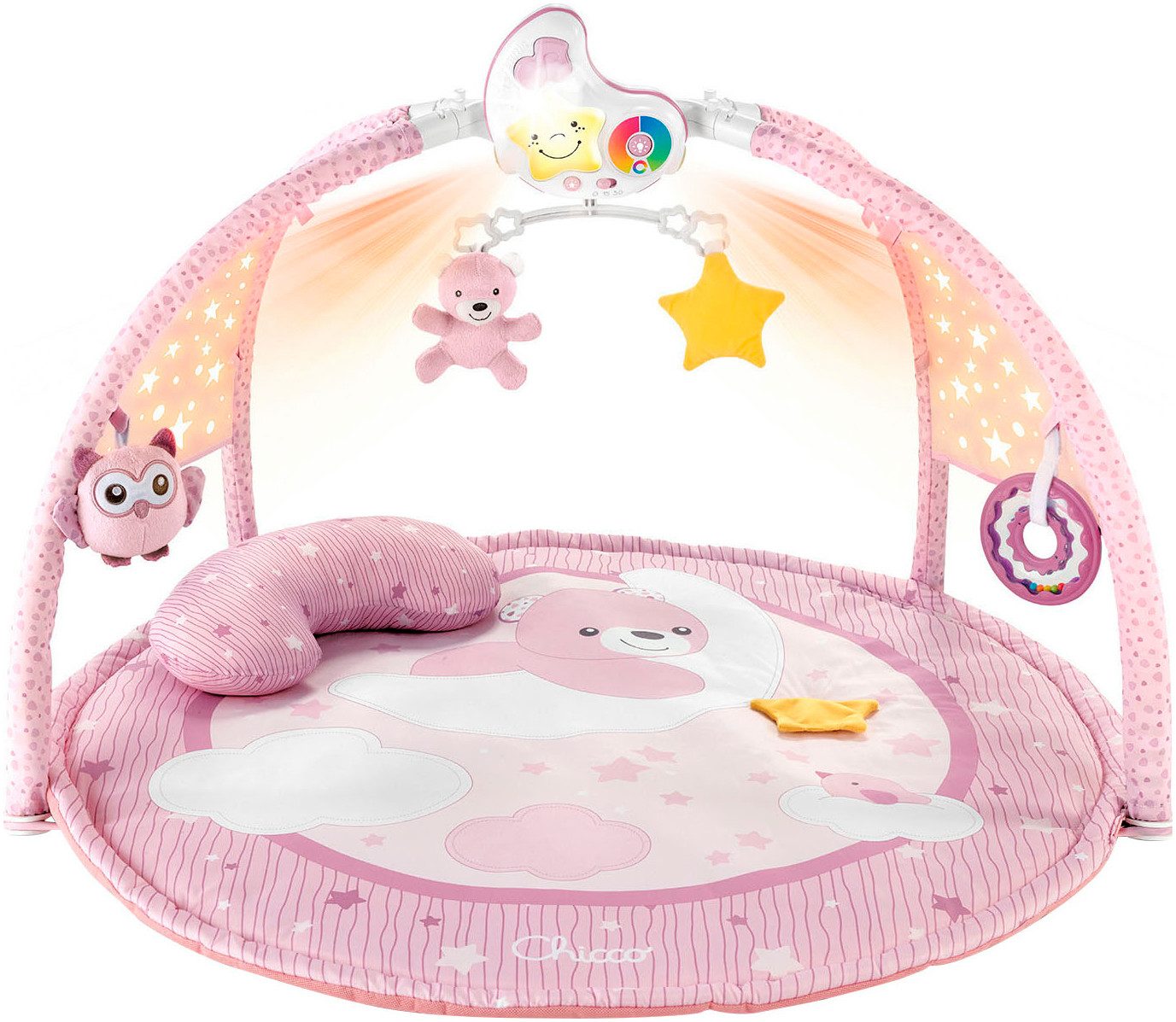 Chicco Baby Gym Farbspiel Gym, Pink, mit Projektionen und Melodien