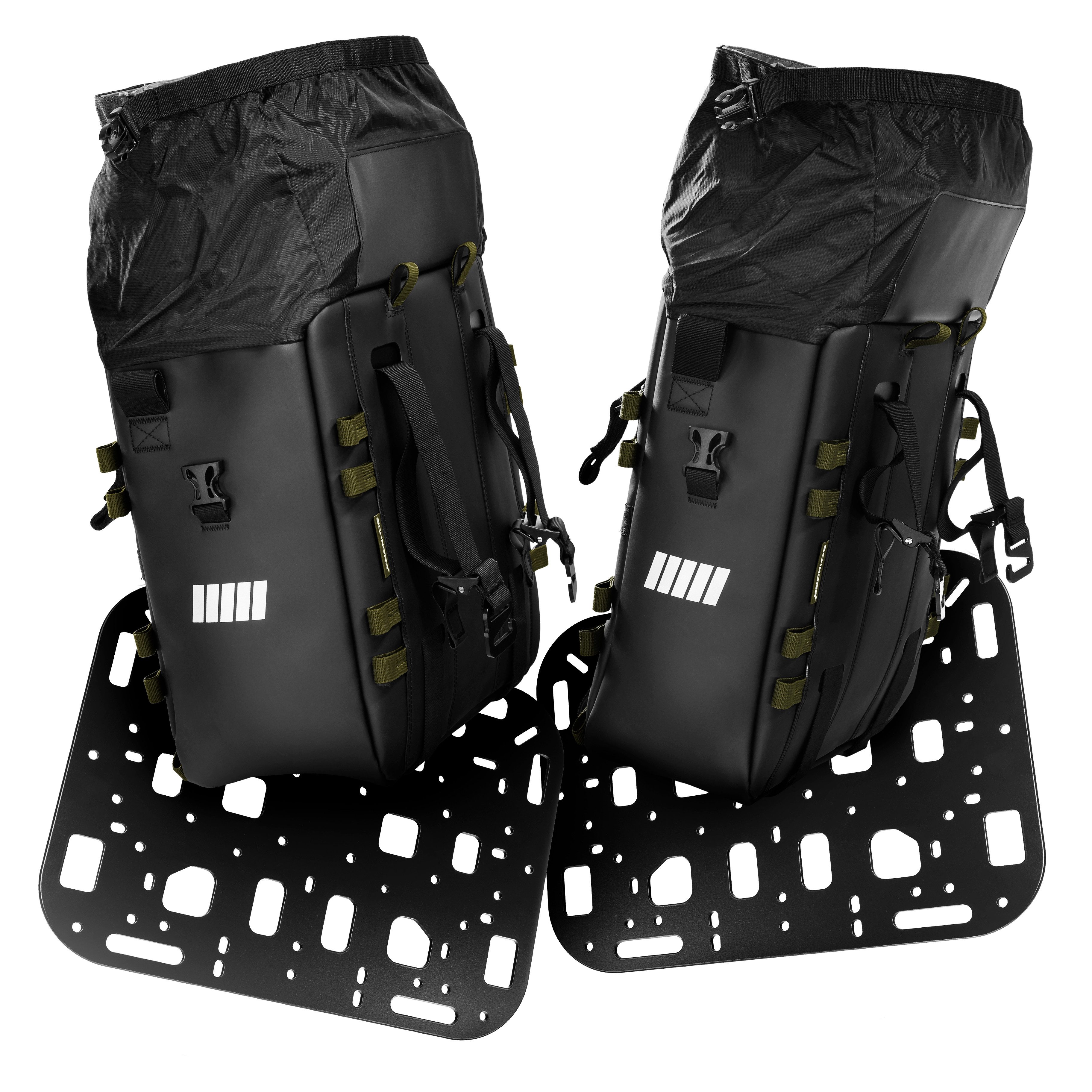 SCHNORR Gepäckträgertasche Motorrad Seitentaschen Set (54 L), inkl. Montageplatten - SCHNORR