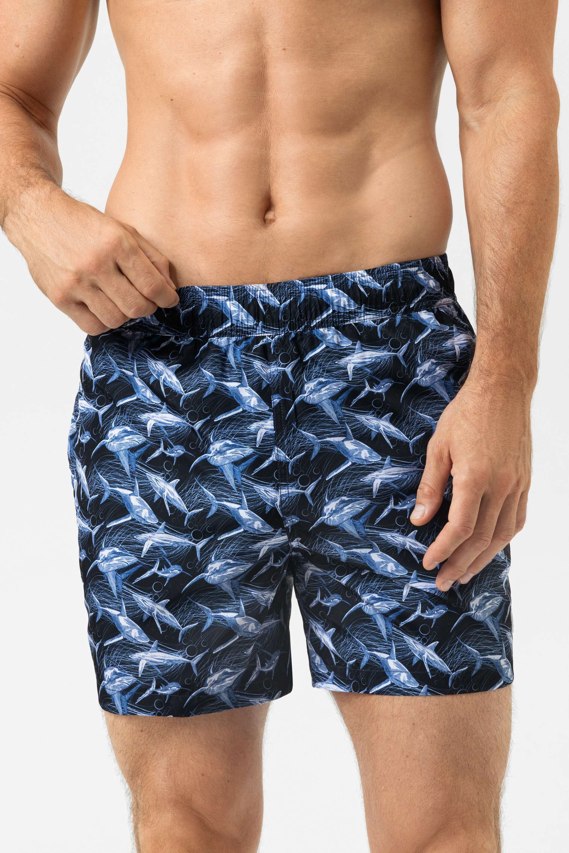 Mey Badeshorts Mey male Badeshorts Serie Shark Frenzy (1-St) Lässige Badeshorts mit Print, Chlorecht