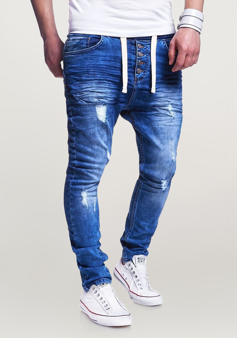 behype Slim-fit-Jeans Mood im coolen Jogger-Stil