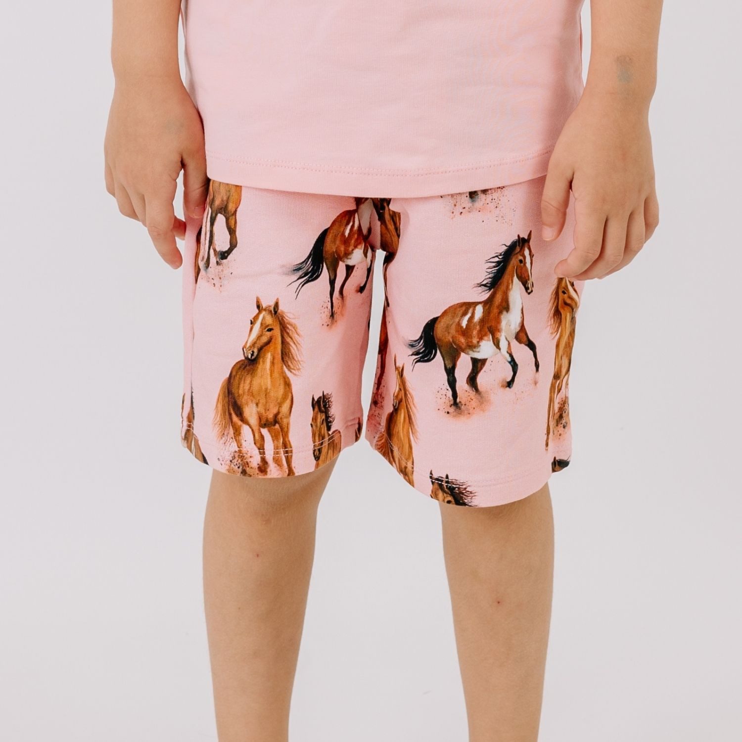 Walkiddy Shorts Walkiddy Pferde Kinder Bio Baumwolle GOTS Rosa - Bio Baumwolle,GOTS, Kinderbekleidung,nachhaltige Klamotten