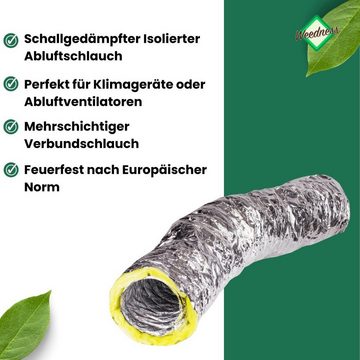 Weedness Flexrohr Abluftschlauch Isoliert Schallgedämmt Klimageräte Trockner