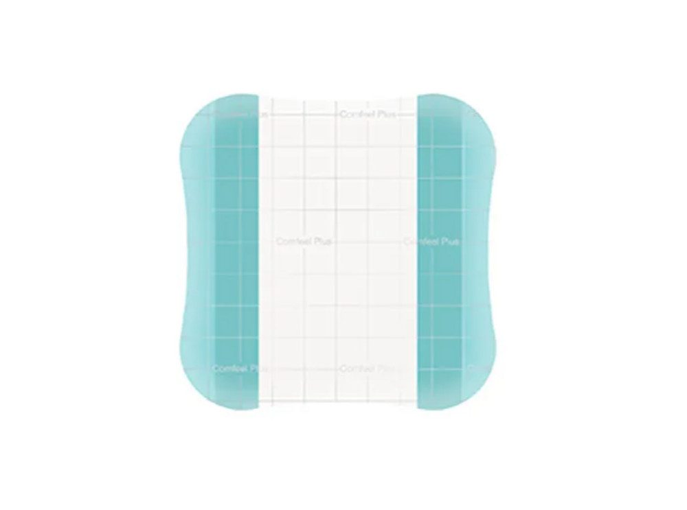Coloplast Wundpflaster COMFEEL Plus flexib.Hydrokoll.Verb.10x10 cm (Spar Set, 10 St., Hygienische Wundheilung Auflage), Wundschutz gegen Bakterien, Flexible Wundauflage
