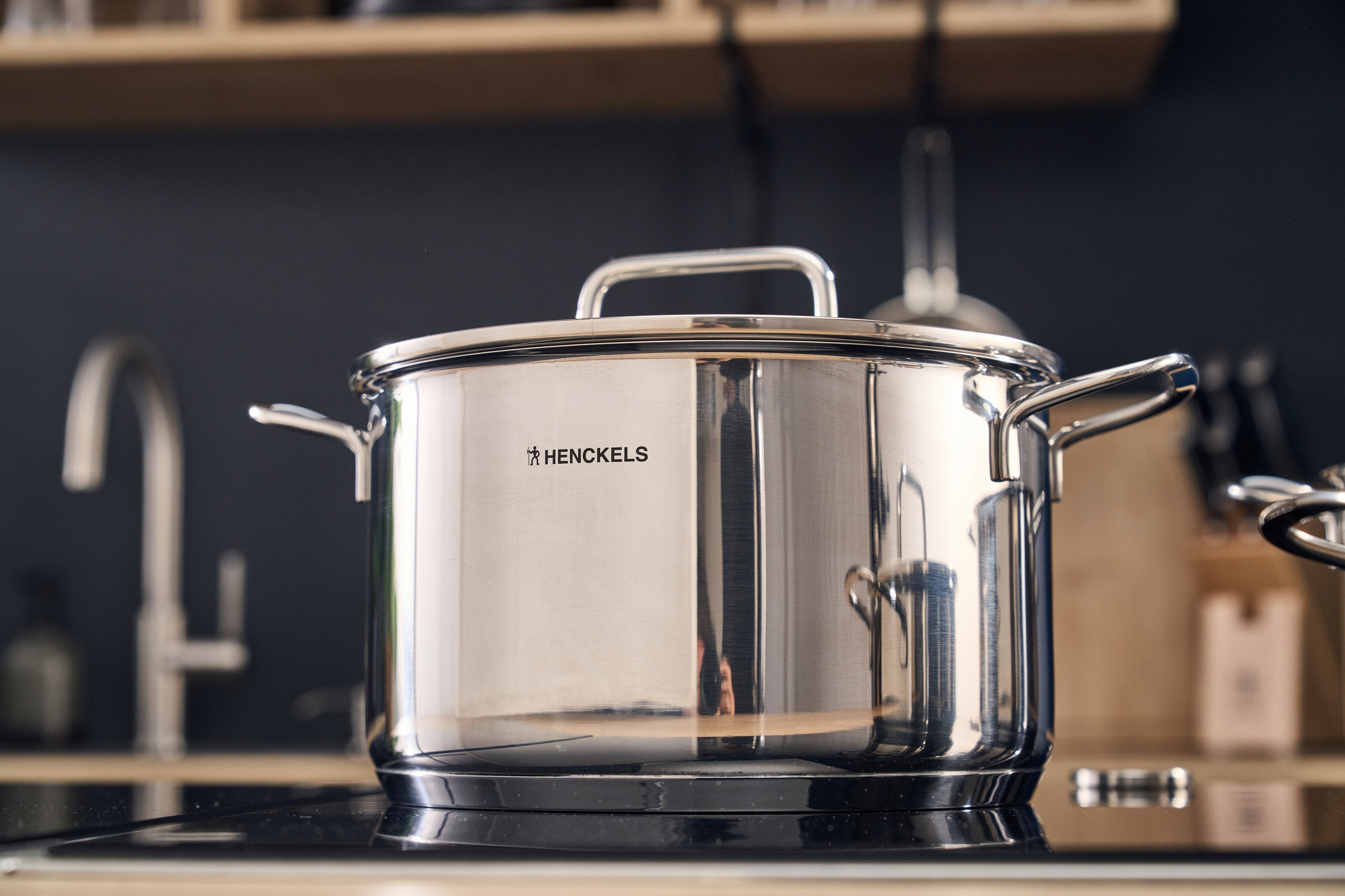 HENCKELS by ZWILLING Topf-Set Fall, Edelstahl (Set, 11-tlg), Hochwertiger Edelstahl, Induktionsgeeignet, Glasdeckel
