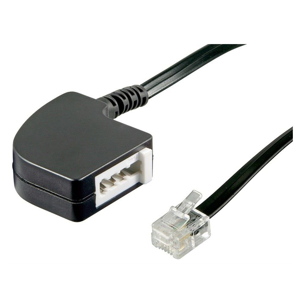 Goobay Wentronic 68584 TAE Adapter, TAE-F-Buchse > RJ11/RJ14-Stecker (6P4C), Audio- & Video-Kabel