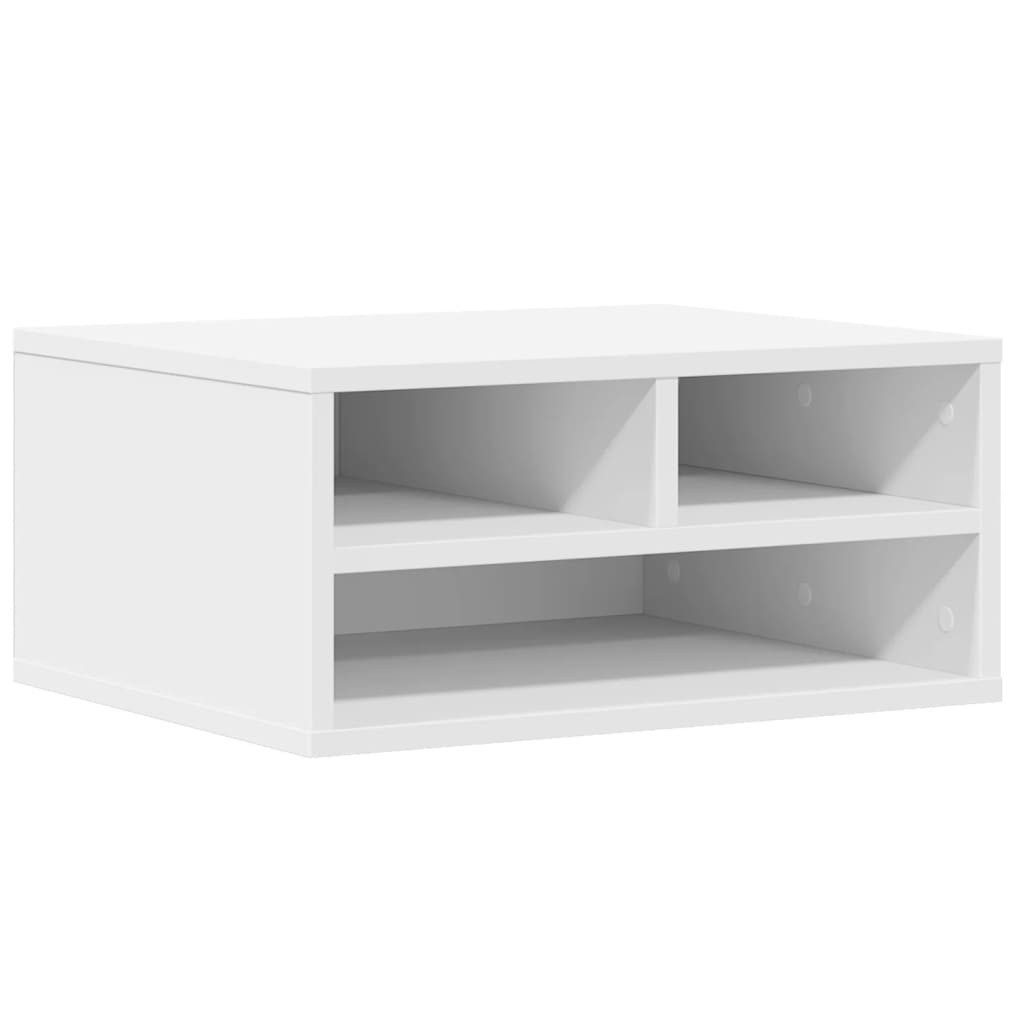 vidaXL Druckertisch Druckerständer Weiß 49x40x22,5 cm Holzwerkstoff