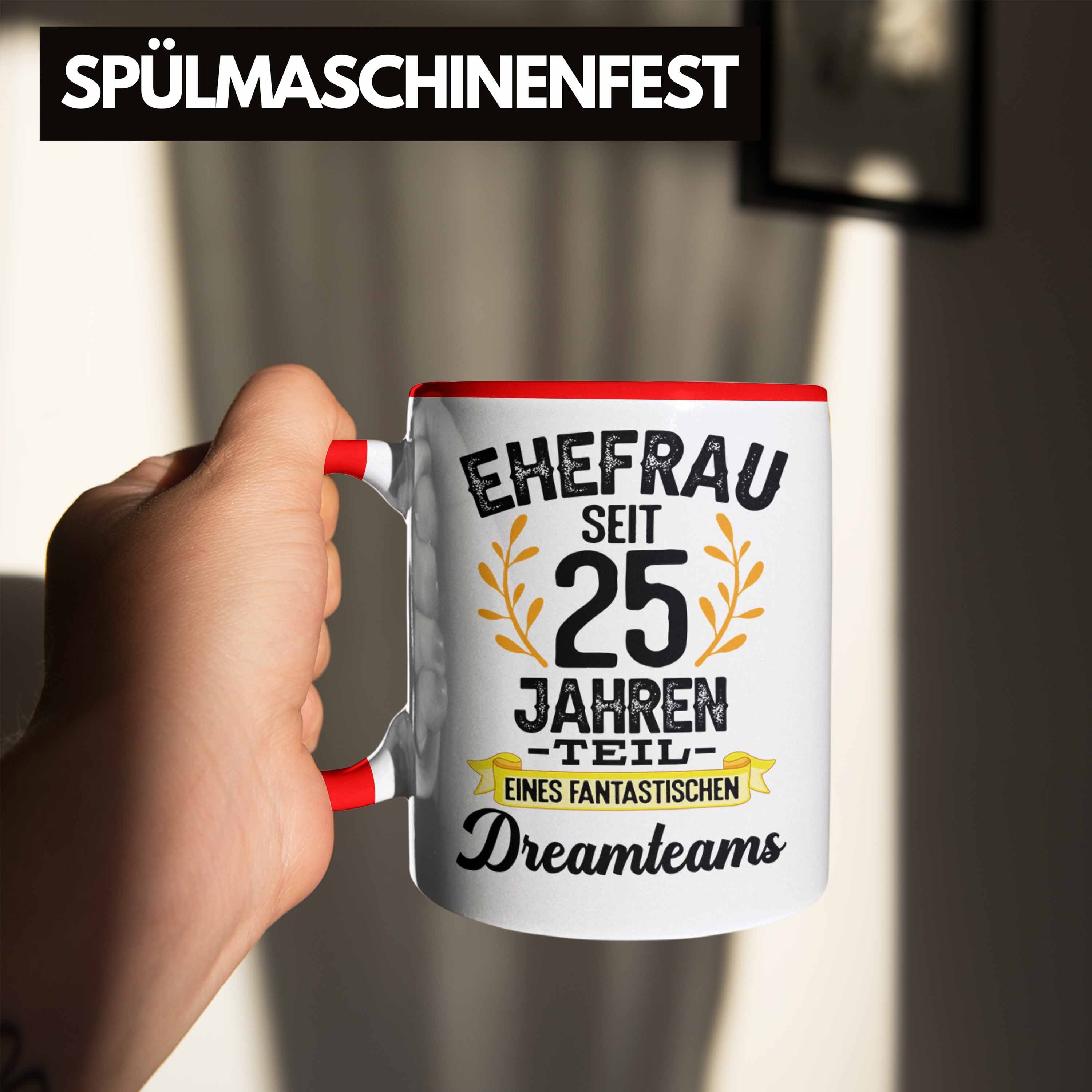 Hochzeitstag Ehefrau 25 Jahre - Geschenk Tasse Jubiläum Geschenke Tasse Jahrestag Rot Silberhochzeit Trendation Trendation Silberne Hochzeit