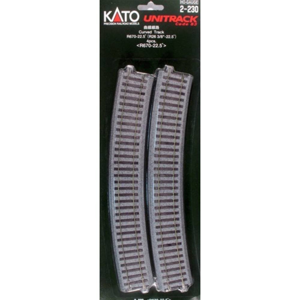 Modelleisenbahn-Set H0 4er-Set Gebogenes Gleis R670-22.5°