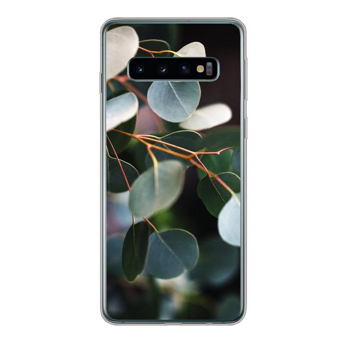 MuchoWow Handyhülle Eukalyptusblätter auf Zweigen Phone Case Handyhülle Samsung Galaxy S10 Silikon Schutzhülle