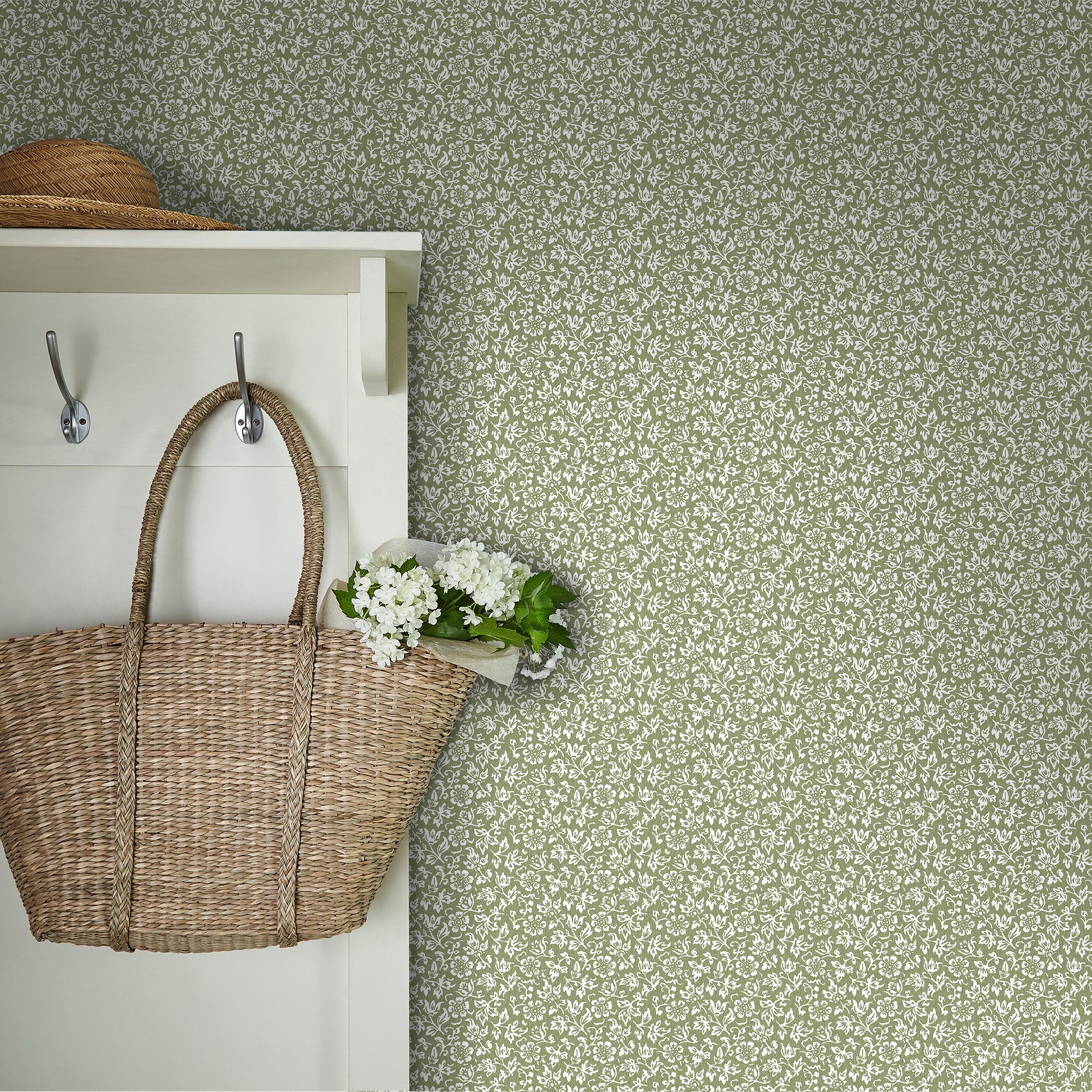 LAURA ASHLEY Vliestapete Sweet Alyssum, glatt, günstig online kaufen