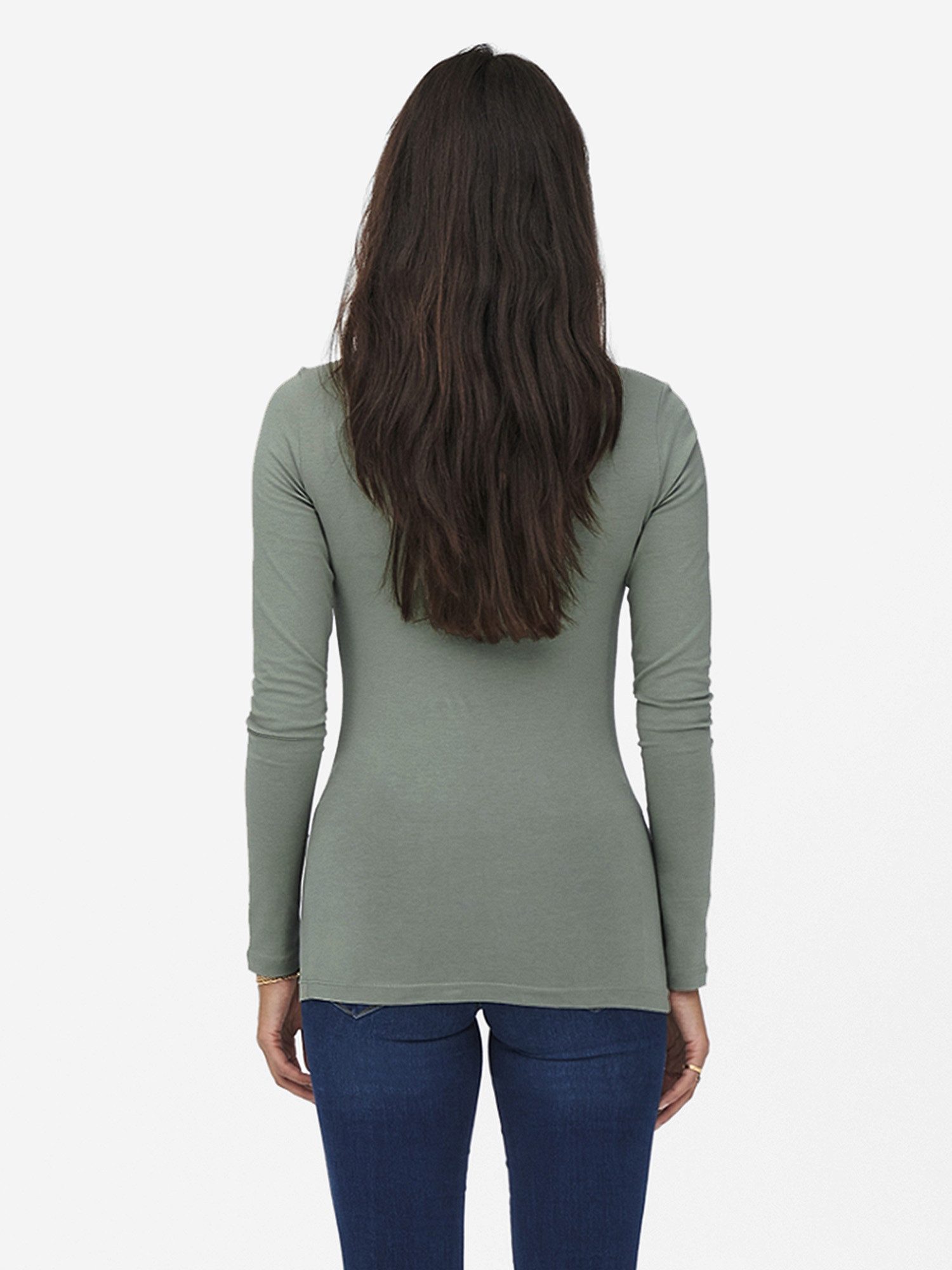 ONLY Langarmshirt Live Love NEW Longsleeve (3-tlg., 3er Pack) Figur betont, elastische Baumwollqualität