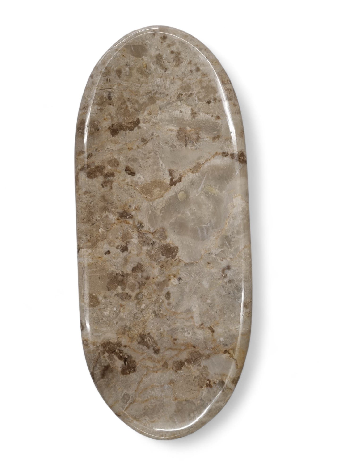 Kinaree Dekoschale Deko Schale länglich Marmor, Marmor, Naturstein, beige, poliert, oval