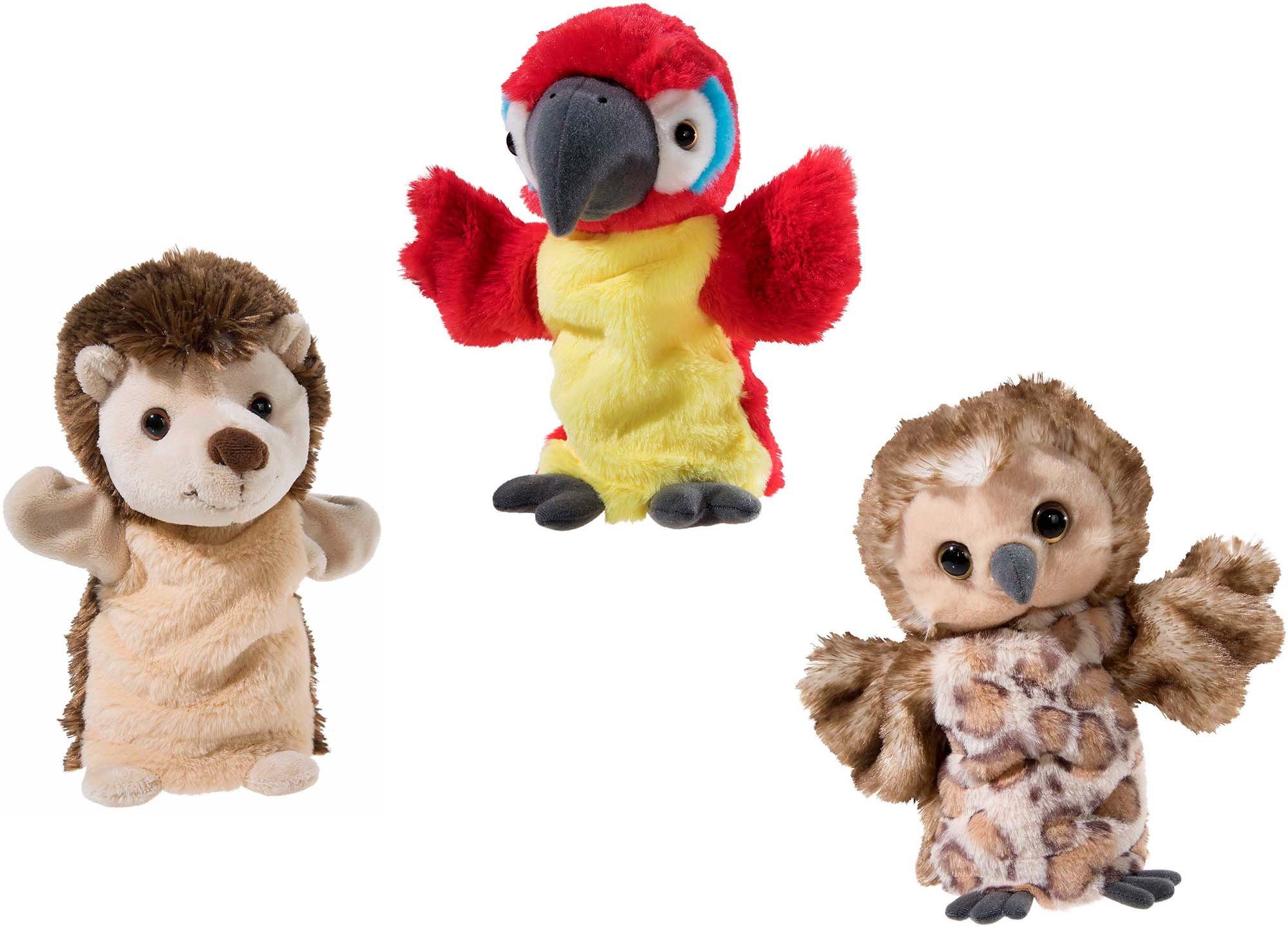 Heunec® Handpuppe Igel, Eule und Papagei günstig online kaufen