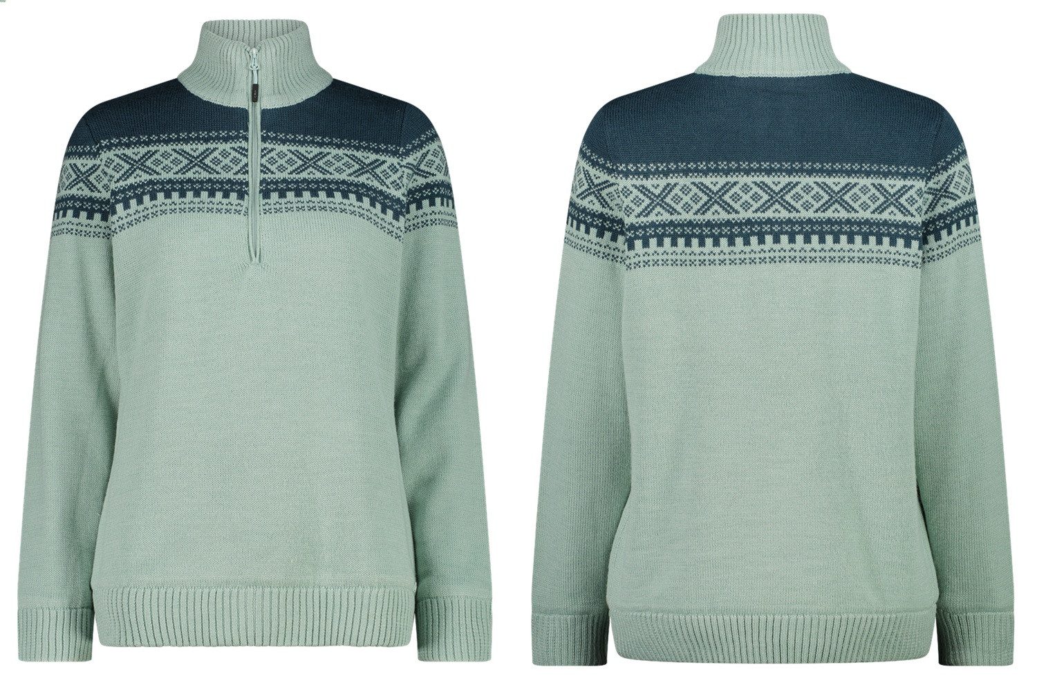 CMP Norwegerpullover CMP Damen Pullover Woman Sweat Knitted WP mit Wind Protect Membrane