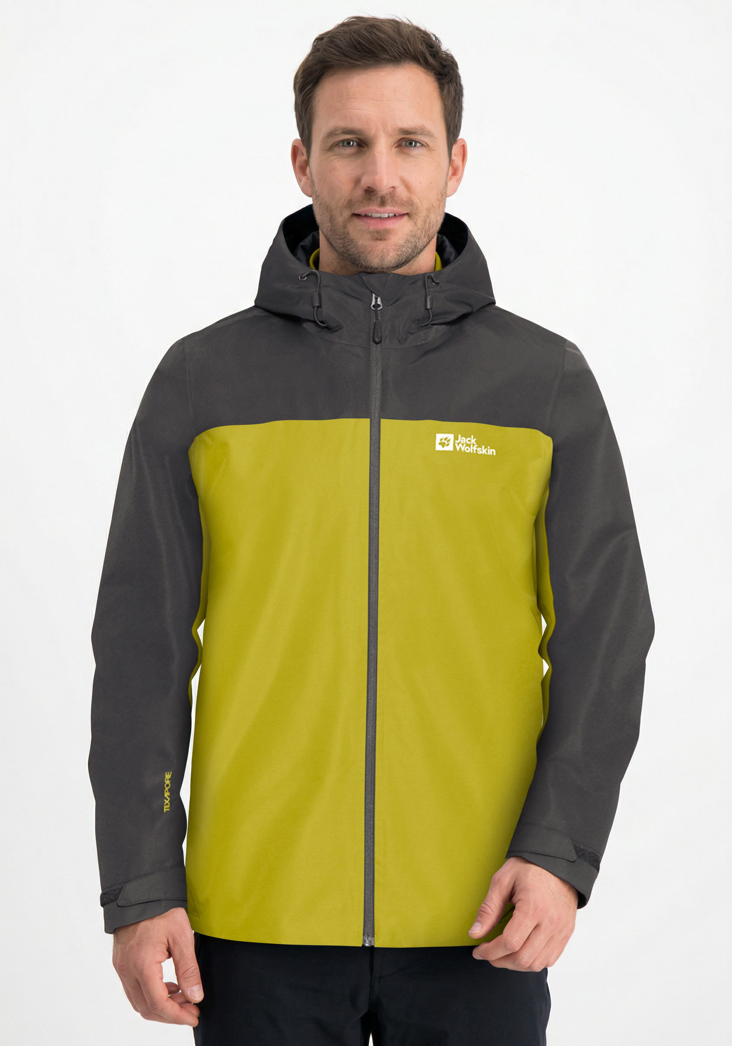 Jack Wolfskin 3-in-1-Funktionsjacke TAUBENBERG 3IN1 JKT M mit Außenjacke und Innenjacke, wasserdicht, winddicht, atmungsaktiv