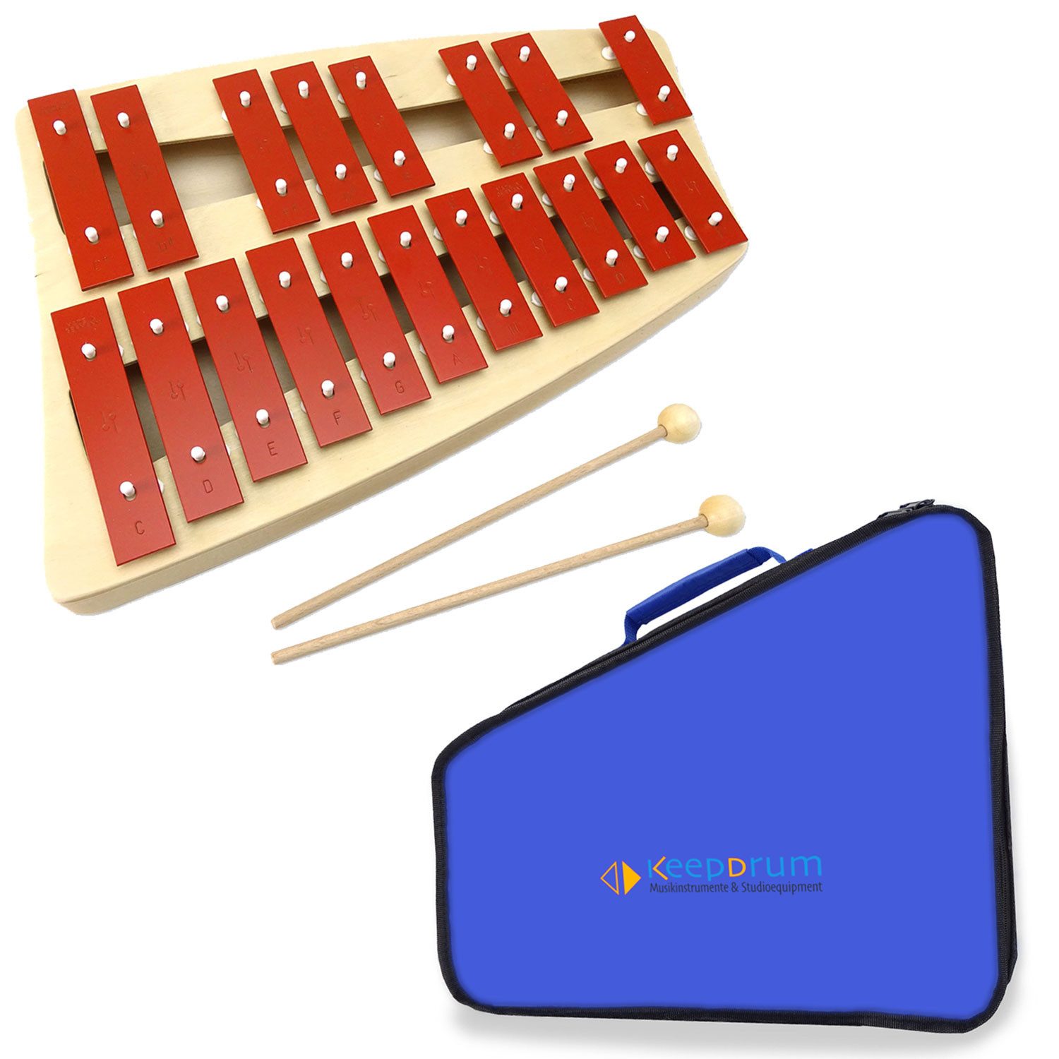 SONOR Glockenspiel Sonor Glockenspiel NG-30 Sopran mit Tasche Blau,Sonor Glockenspiel NG-30 Sopran, 2 Молоток, Tasche Blau , Vorteils-Set mit Tasche Blau