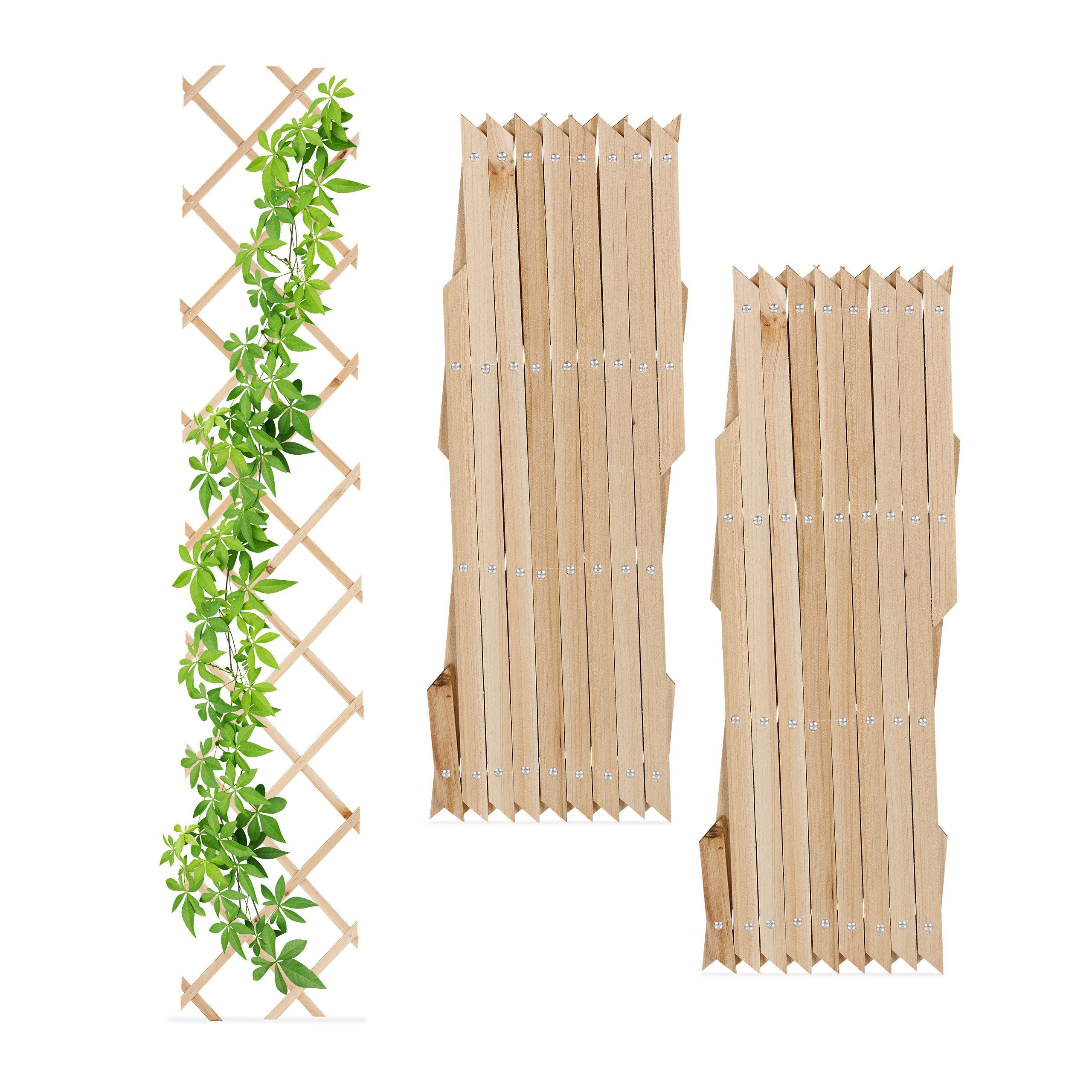 Rankgitter Ausziehbares Rankgitter Holz 3er Set
