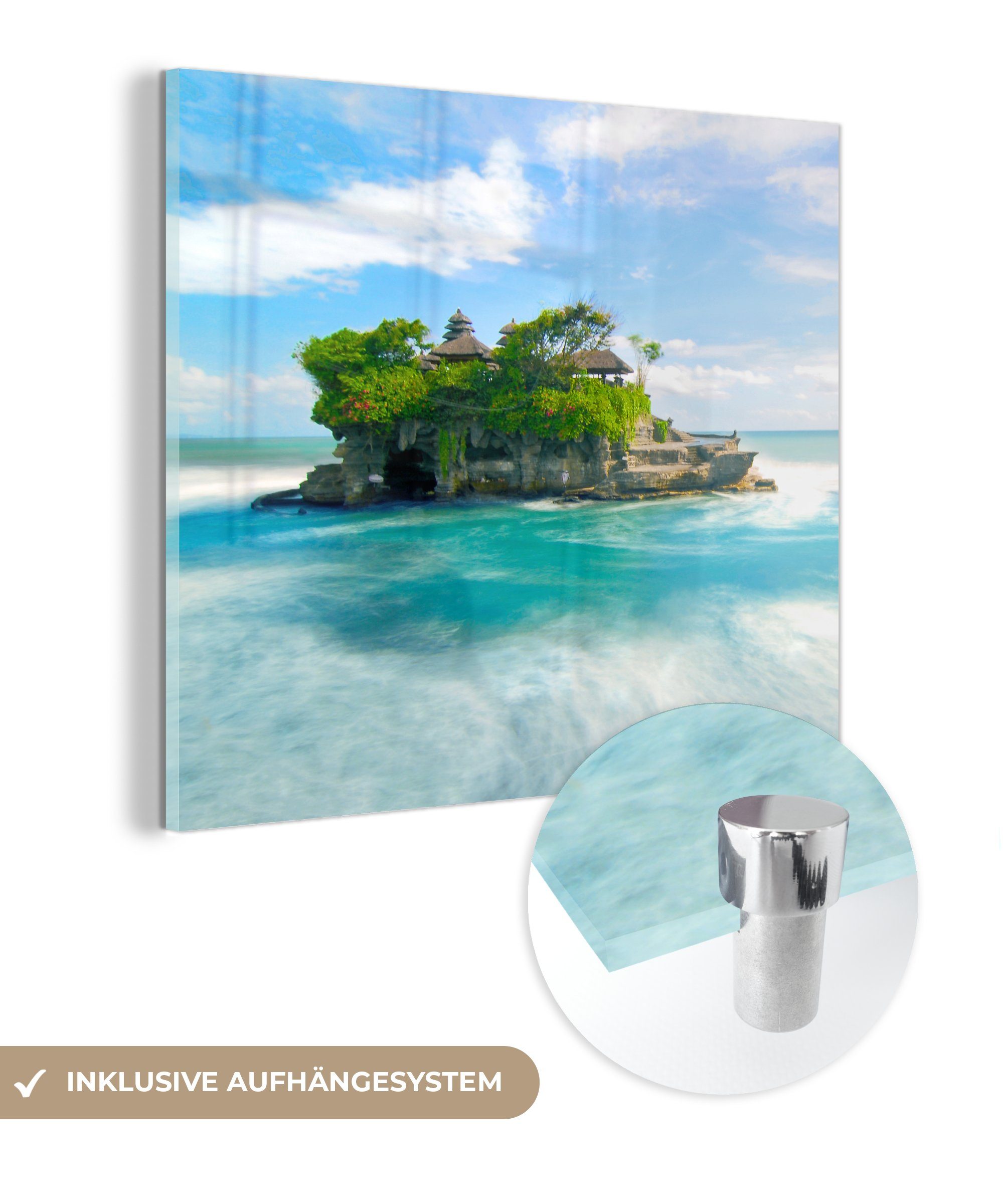 MuchoWow Acrylglasbild Meer - Insel - Indonesien, (1 St), Glasbilder - Bilder auf Glas Wandbild - Foto auf Glas - Wanddekoration
