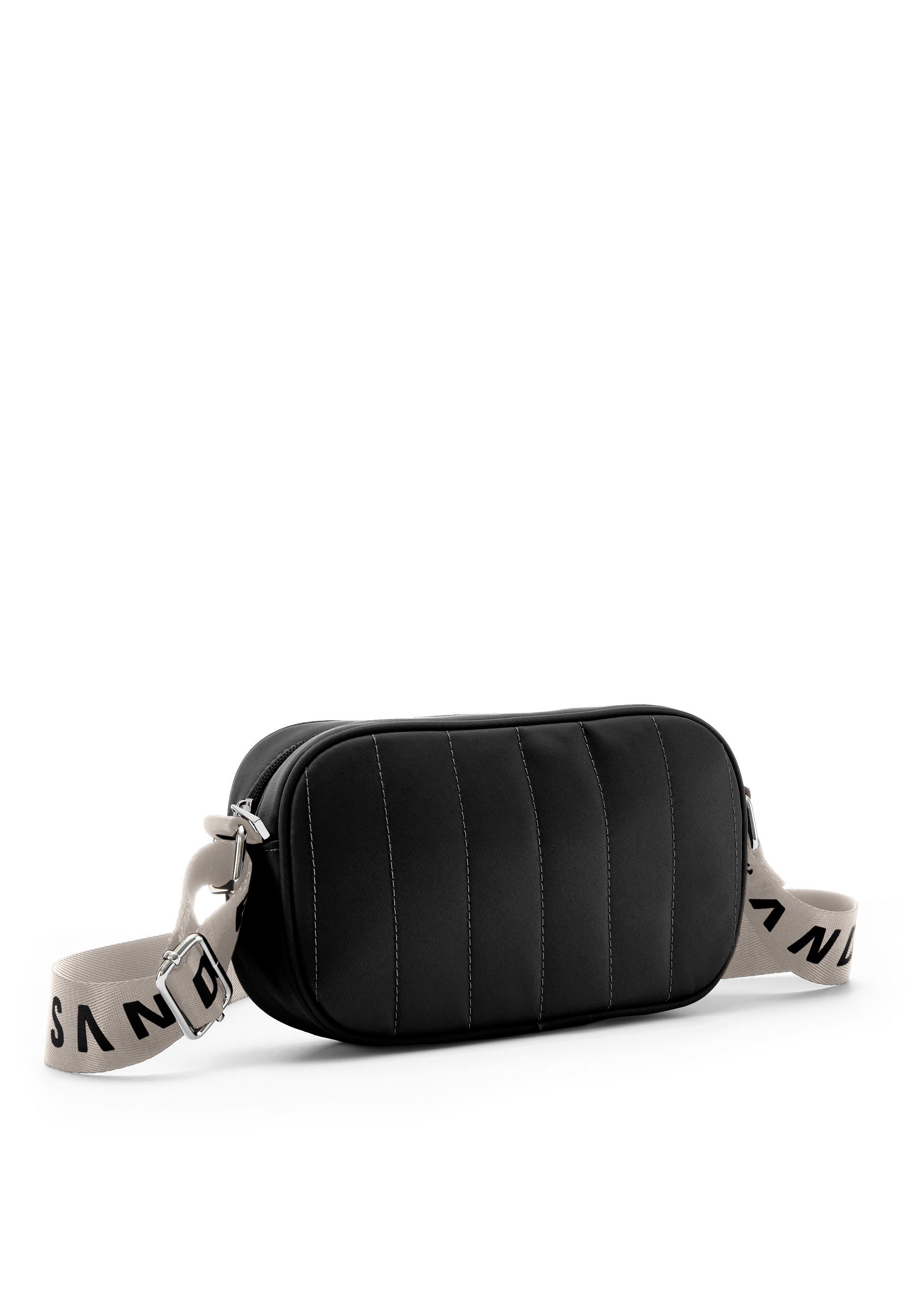 Elbsand Umhängetasche Minibag, Handtasche mit Steppung VEGAN schwarz