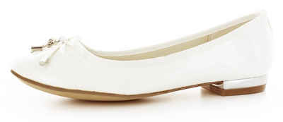 White Lady 830 ivory Lack - flache Brautschuhe Ballerina