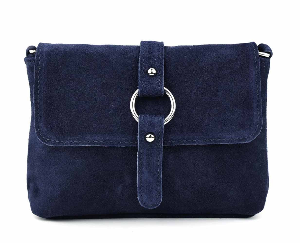ITALYSHOP24 Schultertasche Made in Italy Damen Leder Tasche Umhängetasche Handtasche CrossOver, Schultertasche CrossBody Wildleder Abendtasche Echtleder Messenger