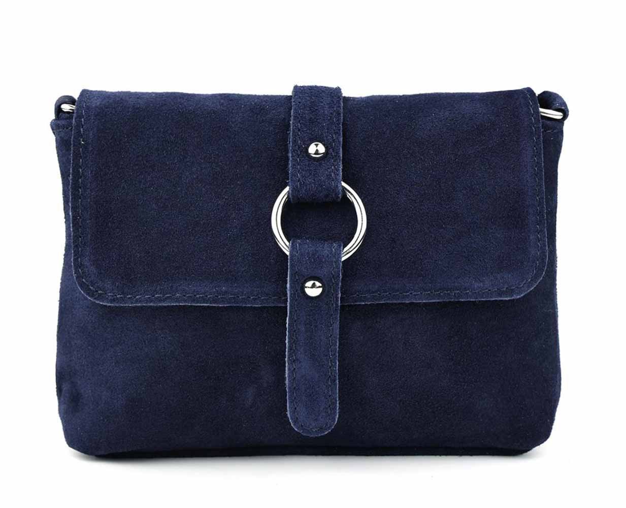 ITALYSHOP24 Schultertasche Made in Italy Damen Leder Tasche Umhängetasche Handtasche CrossOver, Schultertasche CrossBody Wildleder Abendtasche Echtleder Messenger