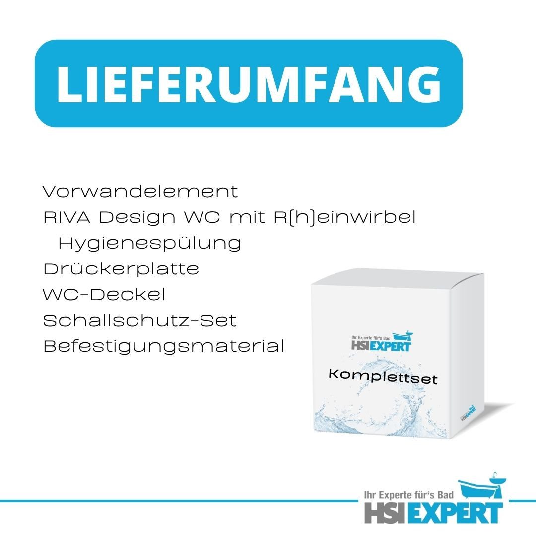 GEBERIT Tiefspül-WC Geberit Vorwandelement RIVA WC Hygiene-Spülung Komplett günstig online kaufen