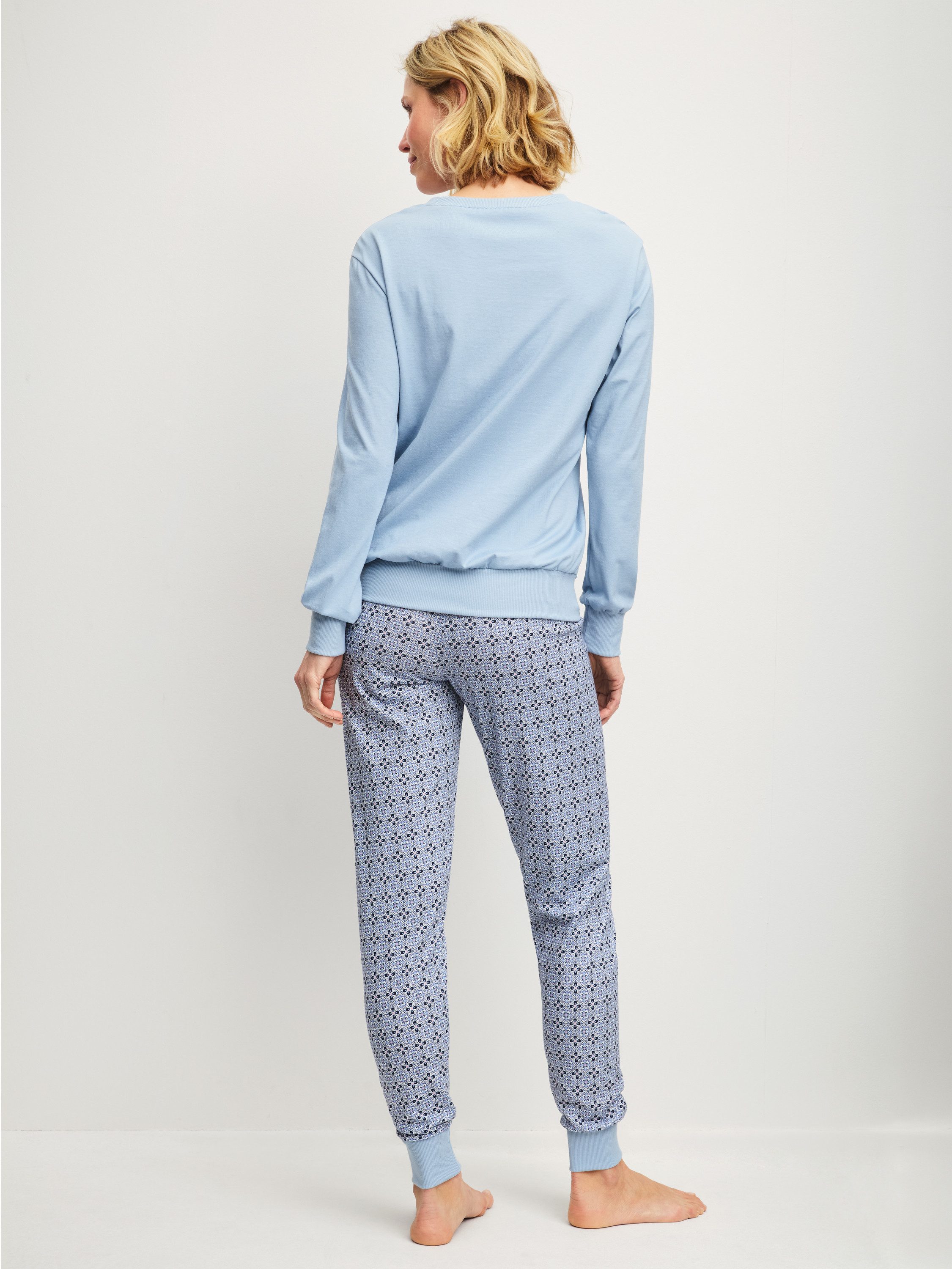 CALIDA Pyjama Cotton Special Damen (2 tlg) aus 100% Baumwolle, atmungsaktiv und klimaregulierend