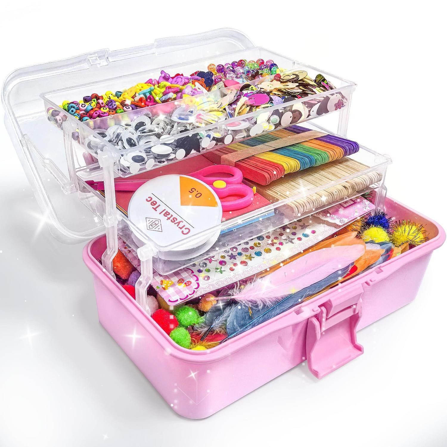 LuxusKollektion Kreativset Bastelset Kinder, Rosa, 3000+ Teile