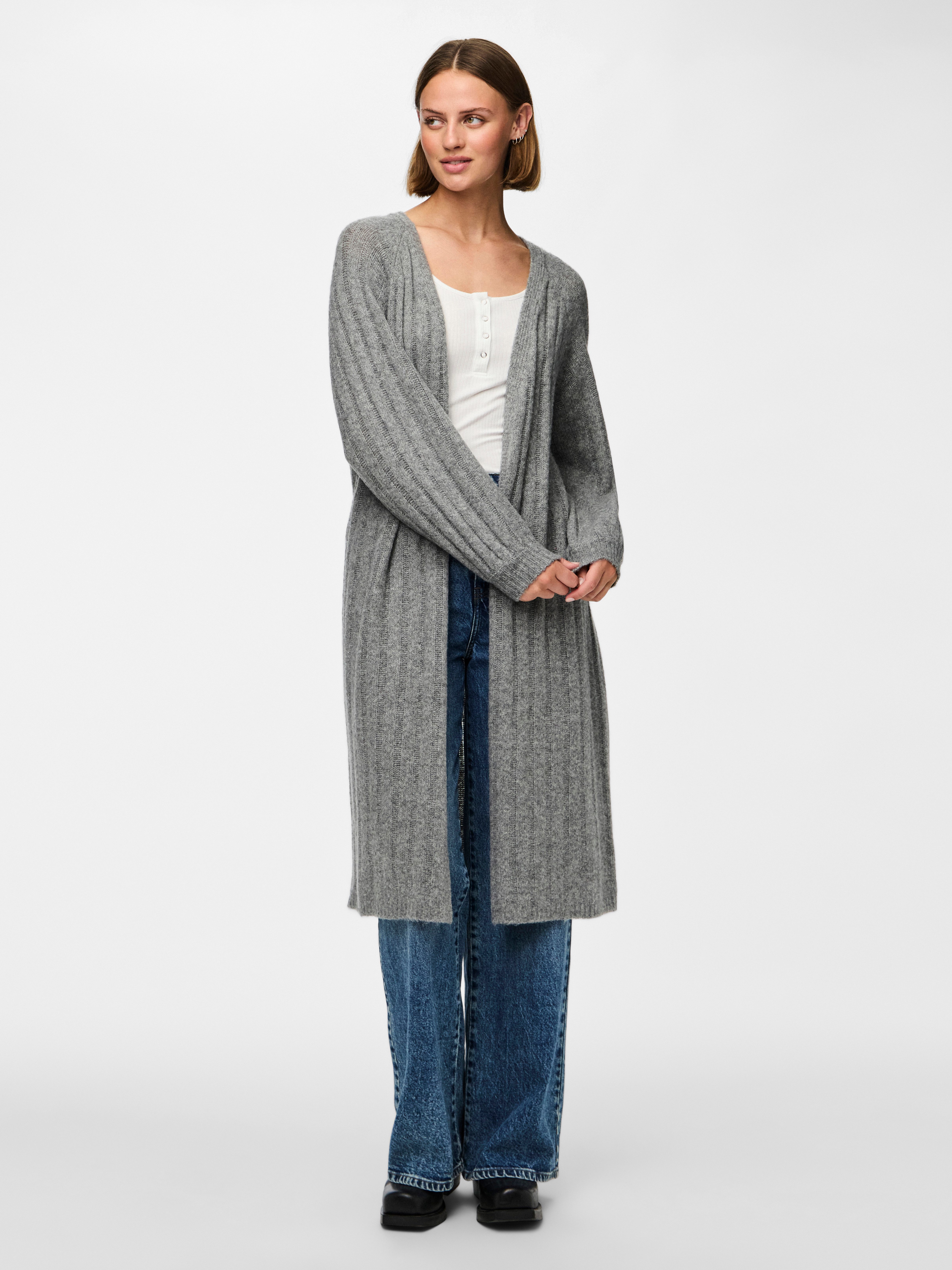 pieces Strickjacke PCMAGGY LS LONG KNIT günstig online kaufen