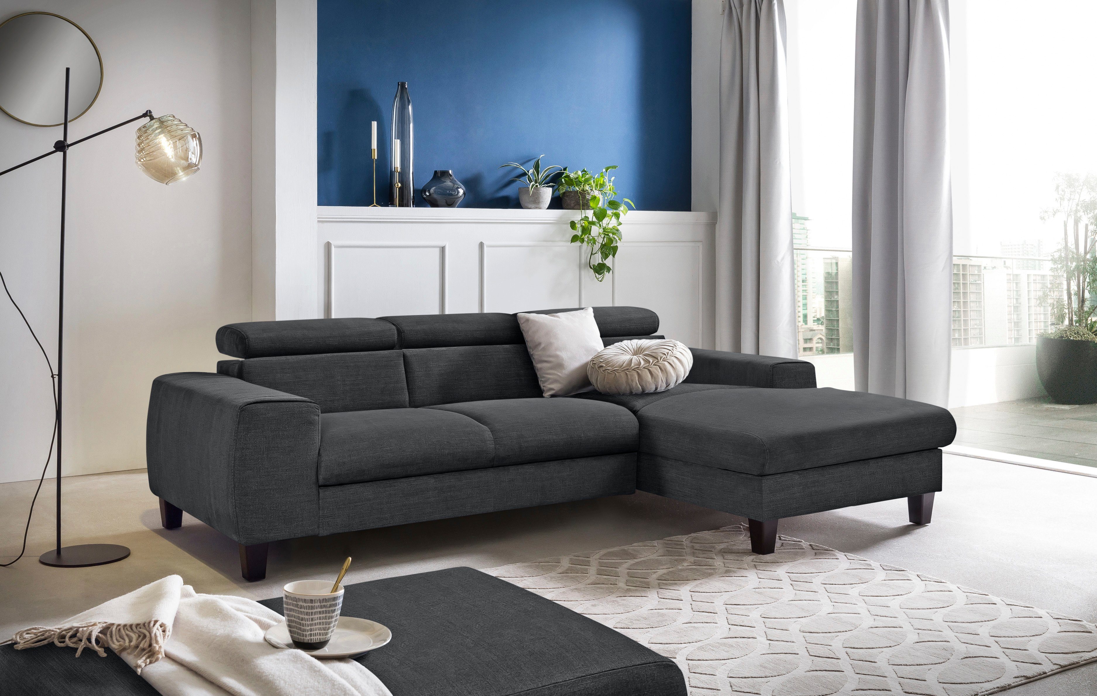 COTTA Ecksofa Morven L-Form mit Kopfteilverstellung, günstig online kaufen