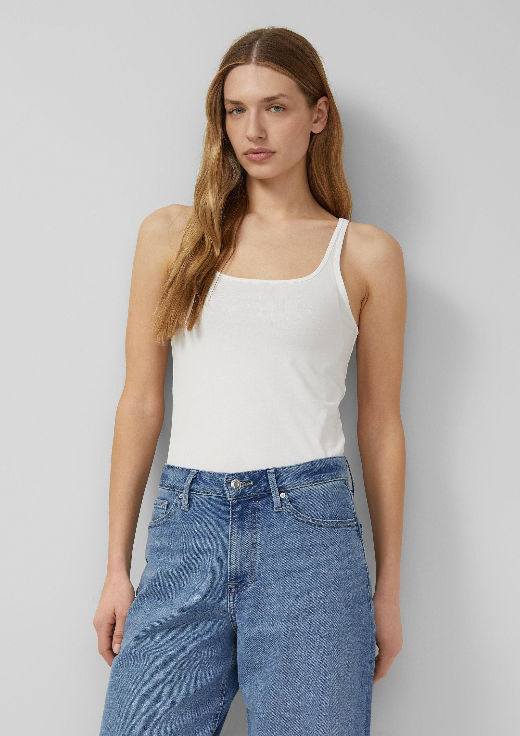 s.Oliver Muscleshirt T-Shirt Jersey-Top aus Baumwollmix