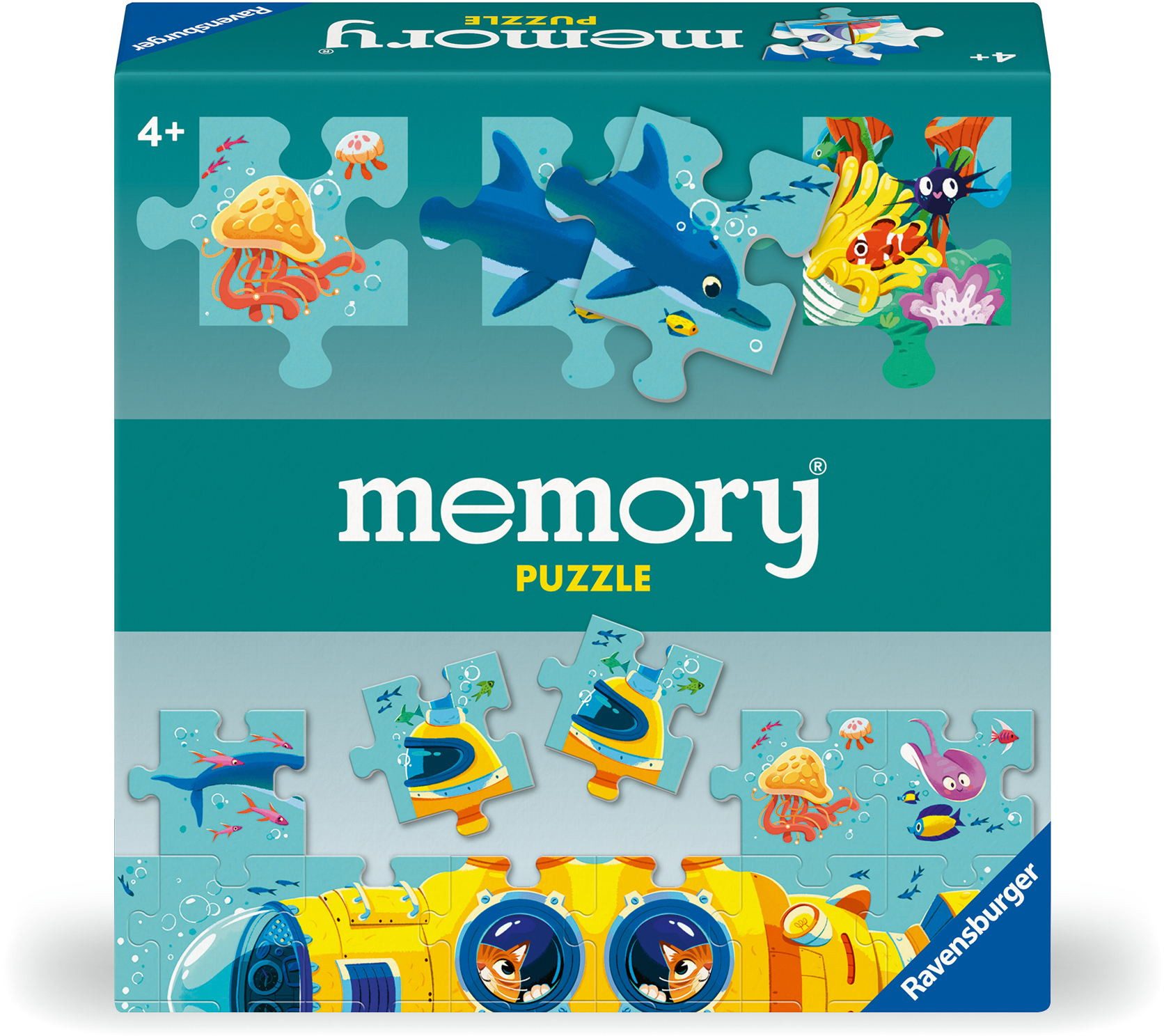 Ravensburger Puzzle 80 Karten Kartenlegespiel memory Puzzle Unterwasserwelt 22461, Puzzleteile