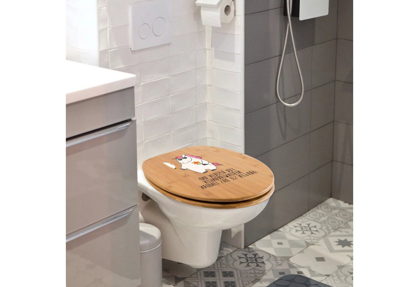 Thumbnail - Mr. & Mrs. Panda WC-Sitz Einhorn Woodstock - Transparent - Geschenk, Einhörner, Toilettendecke (Packung, 1-St., Einhorn ...