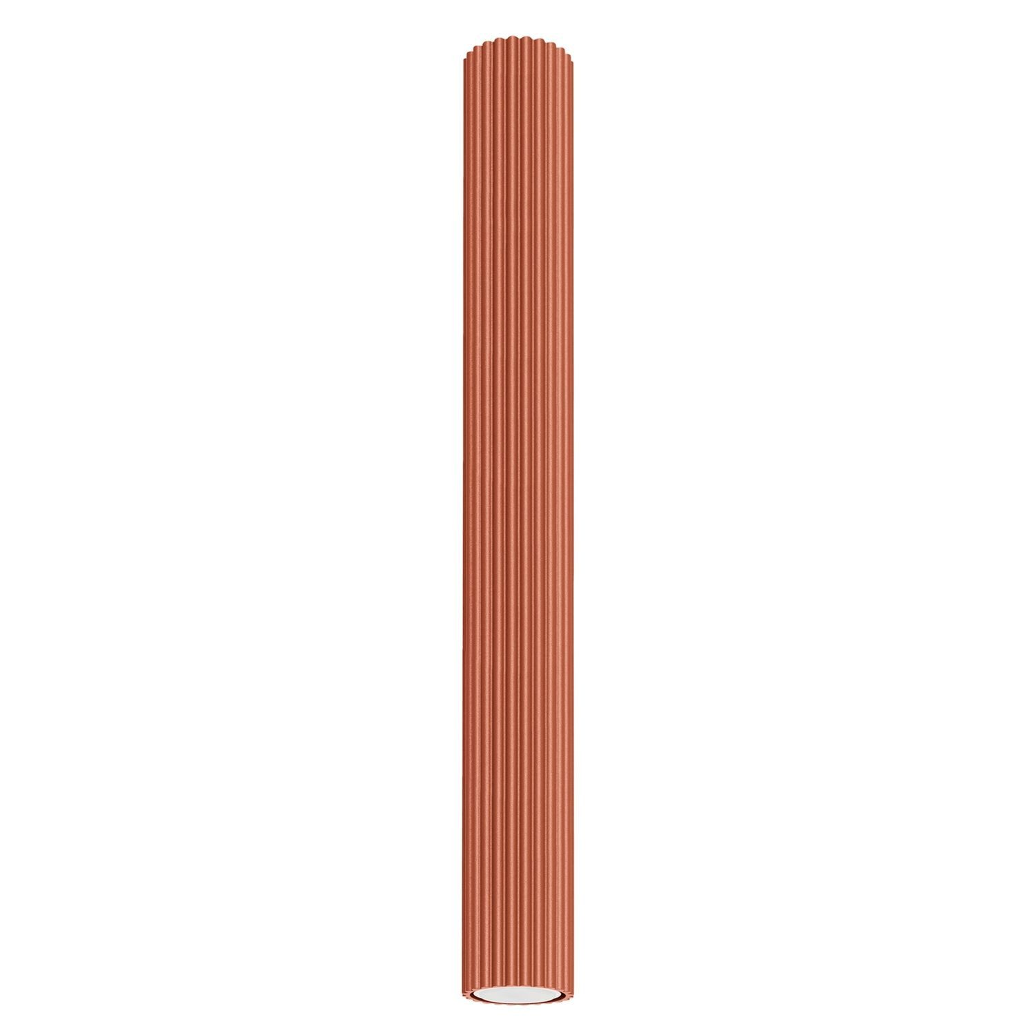 Licht-Erlebnisse Deckenleuchte BERTA, ohne Leuchtmittel, Aufputz Aluminium GU10 Ø 6,5 cm rund Ockerrot Modern