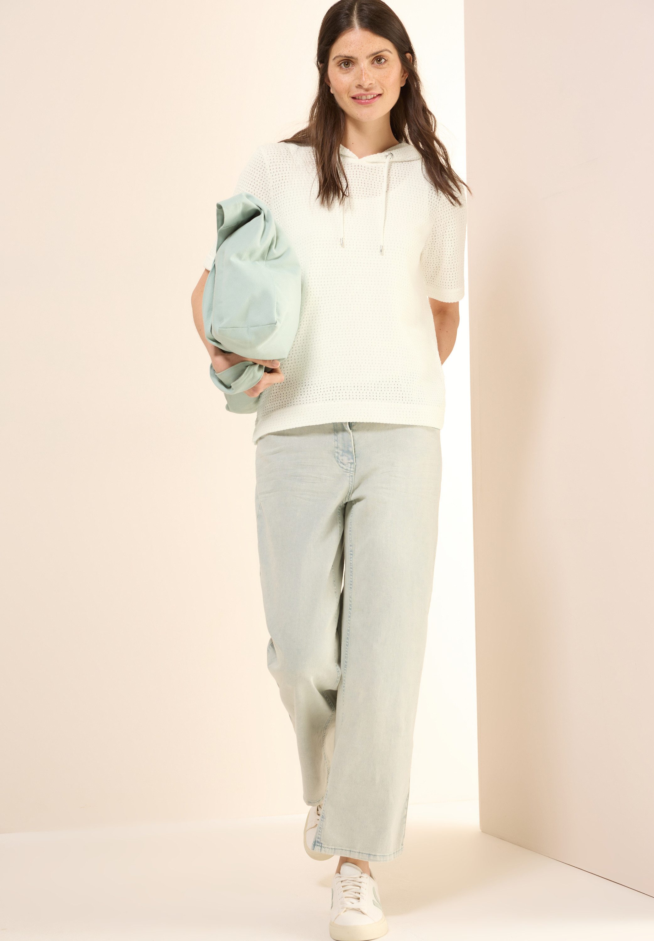 CECIL Kapuzenshirt aus softem Materialmix