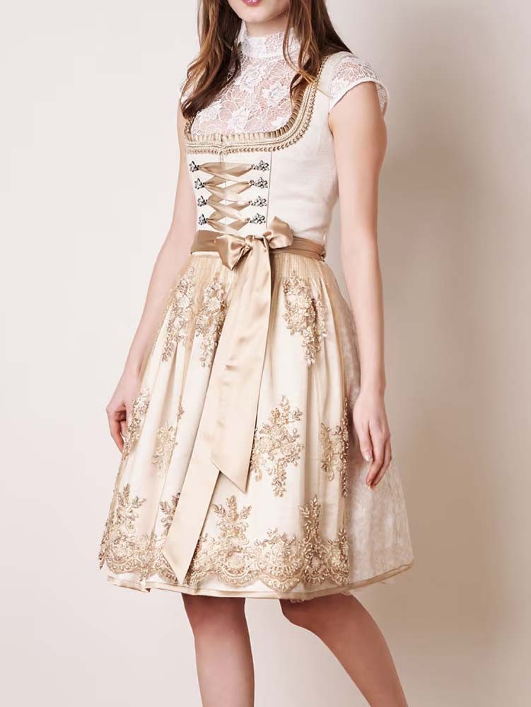 KRÜGER COLLECTION Dirndl Dirndl Neila 60er Länge natur