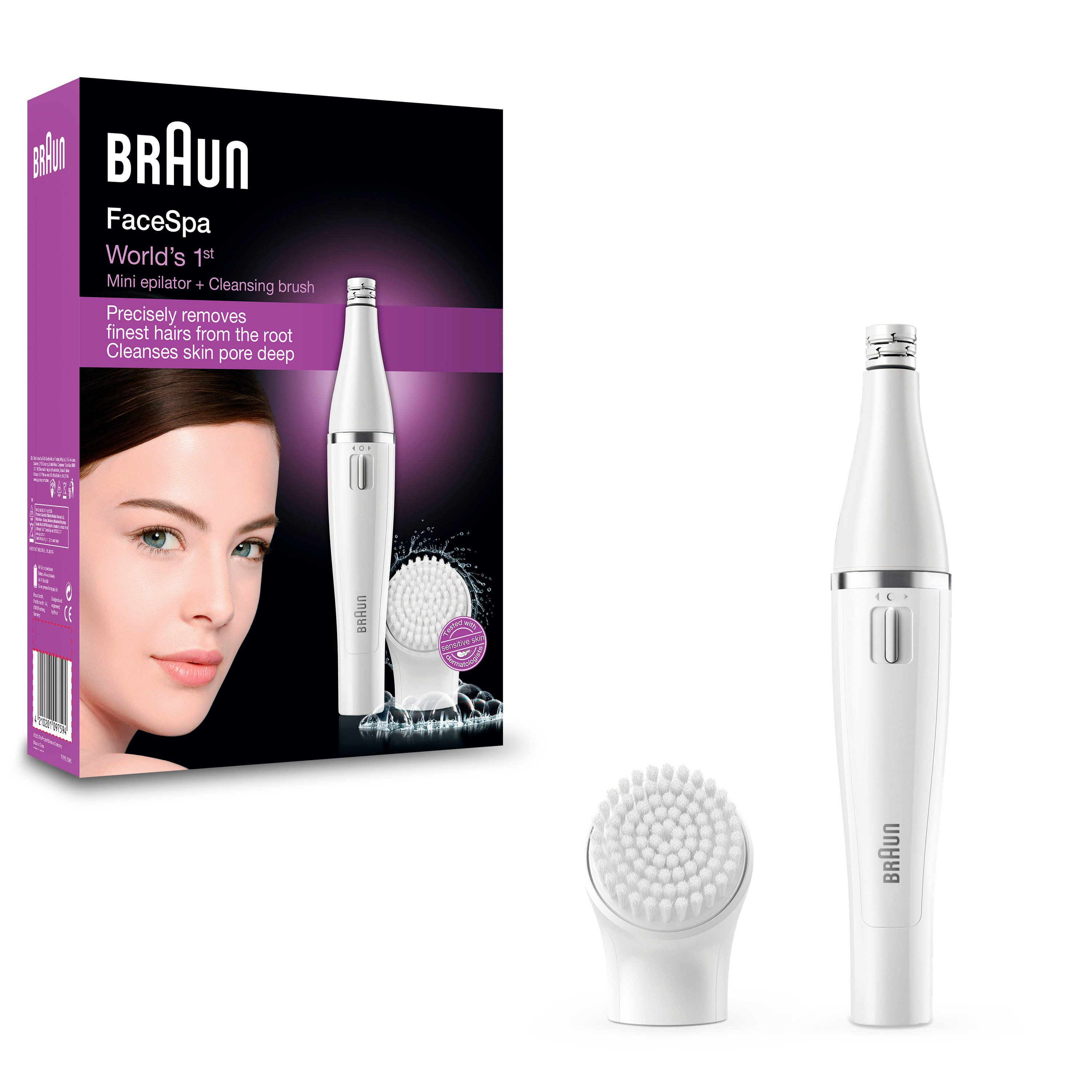 Elektrische Gesichtsreinigungsbürste Gesichtsepilierer und Gesichtsreinigungsbürste FaceSpa 810