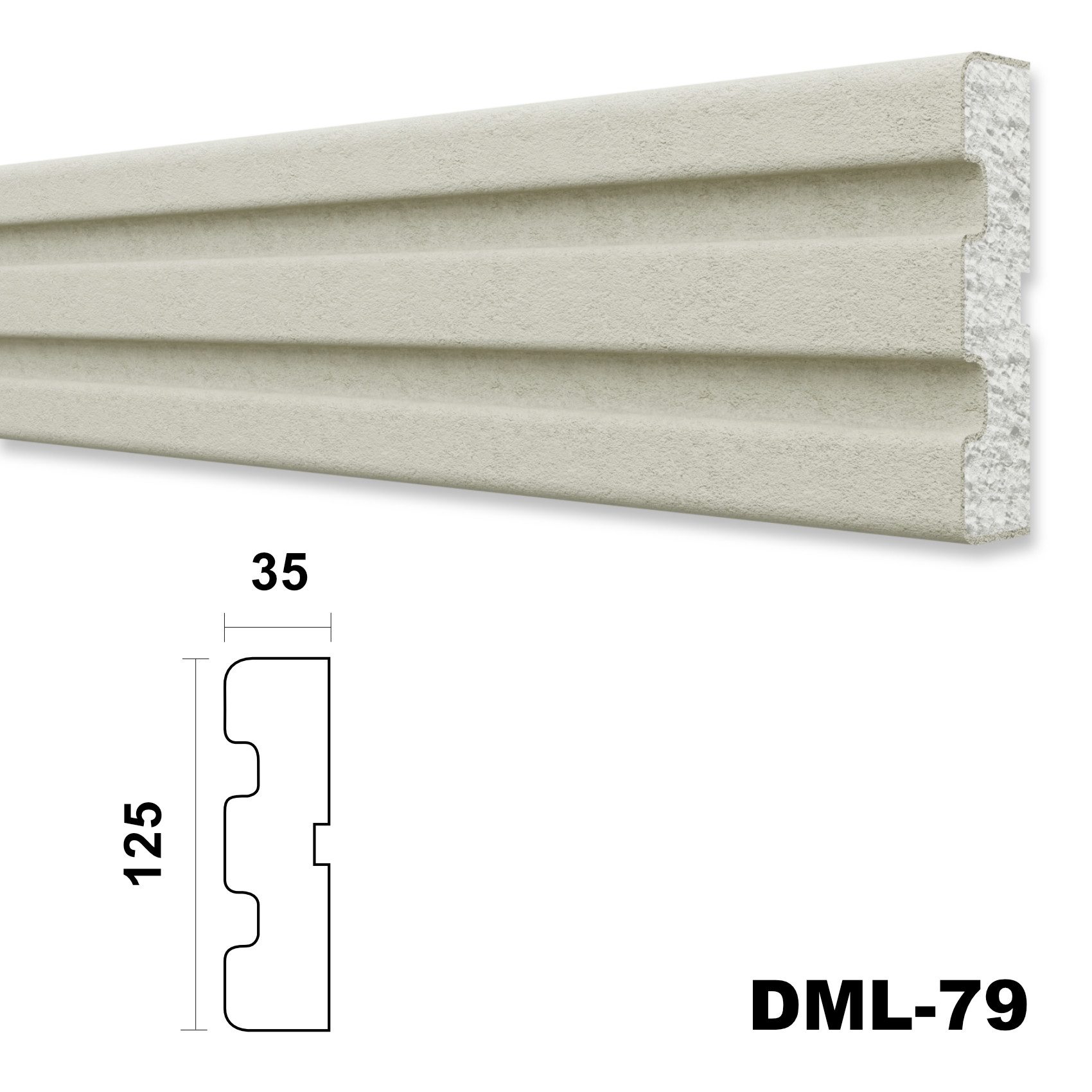 Hexim Stuckleiste DML-79, Maxi-Sparpaket, Fassadenprofile Gesimsprofile günstig online kaufen