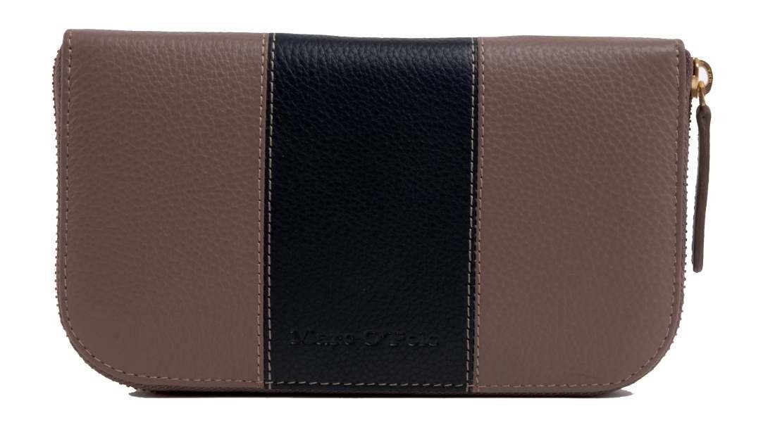 Marc O'Polo Geldbörse Marc O'Polo Mildred - Kombibörse in taupe / navy