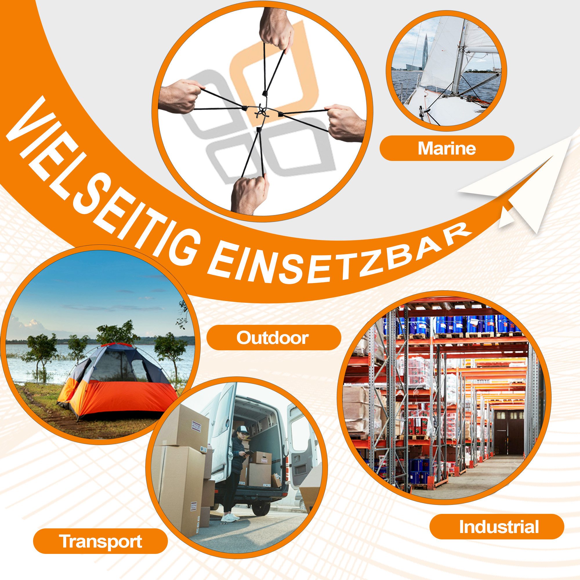 Dreamprint Seil 50 x Spiralhaken ø 6mm - Expanderhaken/ Planenhaken